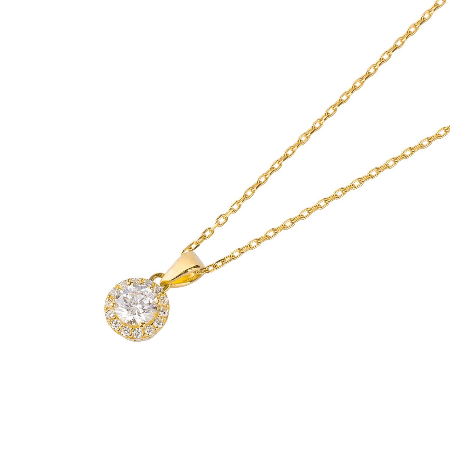 Colgante de Oro 9kt Circonita Destellante 5mm-1