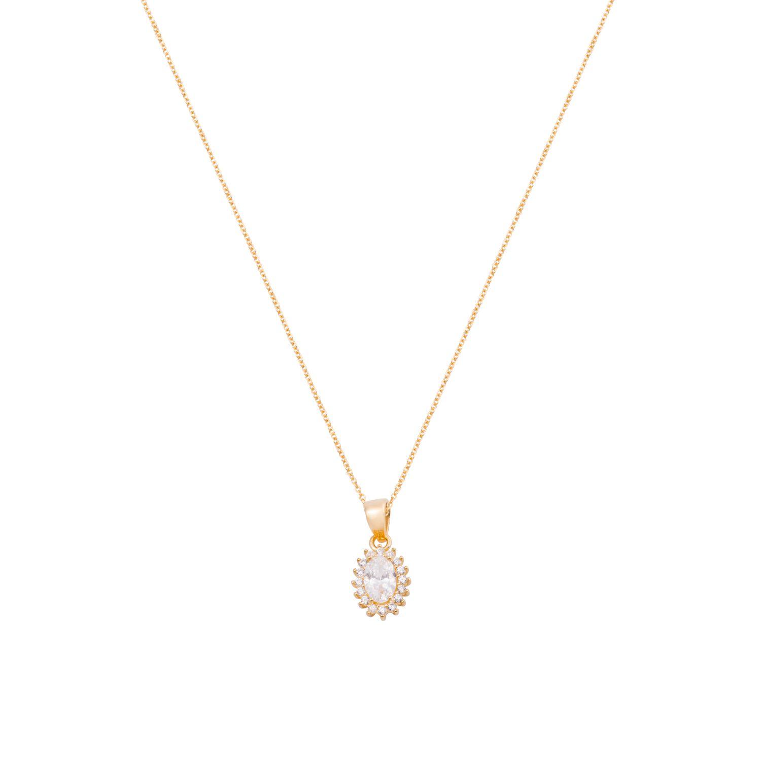 Colgante de Oro 18kt Circón 6MM-2