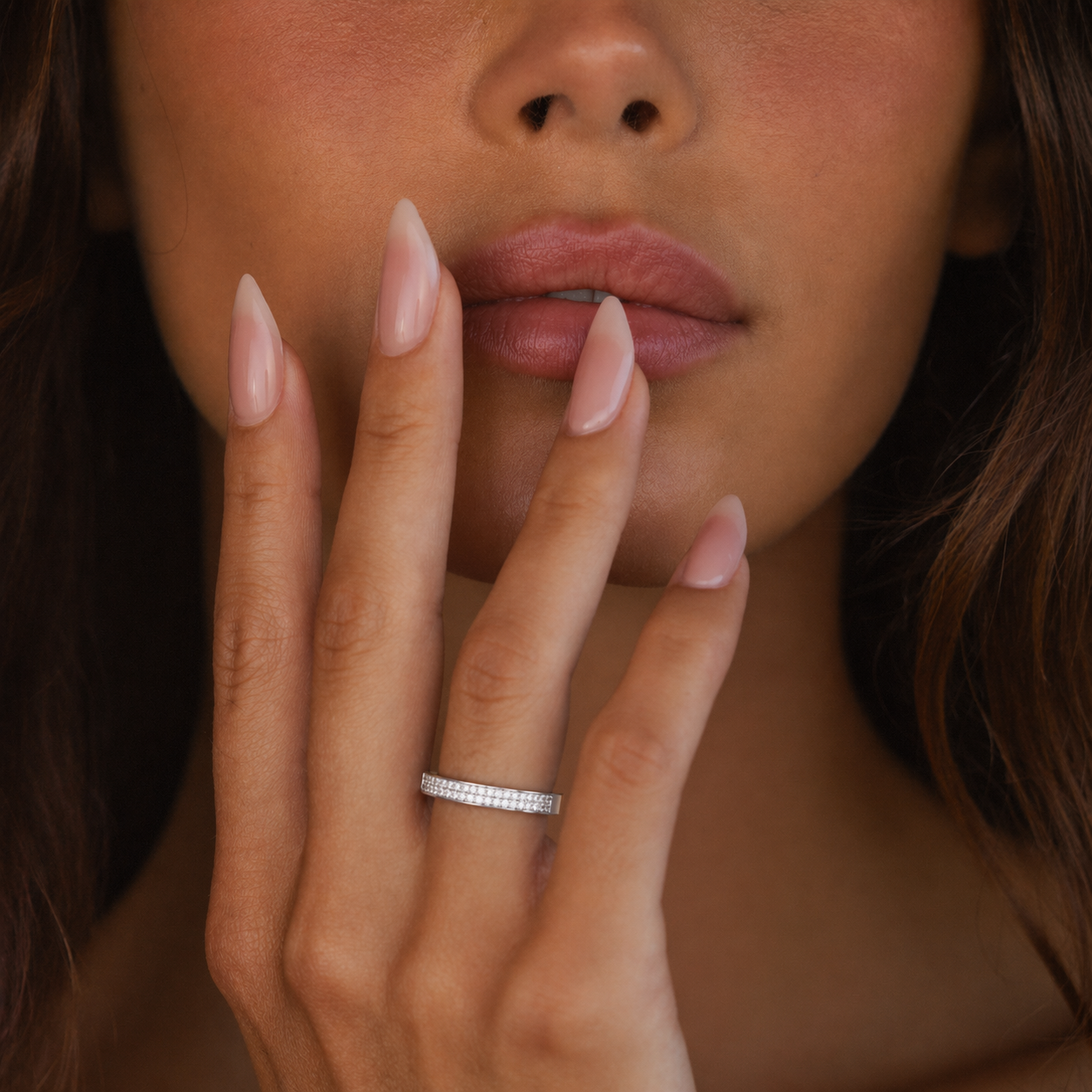 Anillo de Oro Blanco 18kt con Diamantes 19pts Riel-3