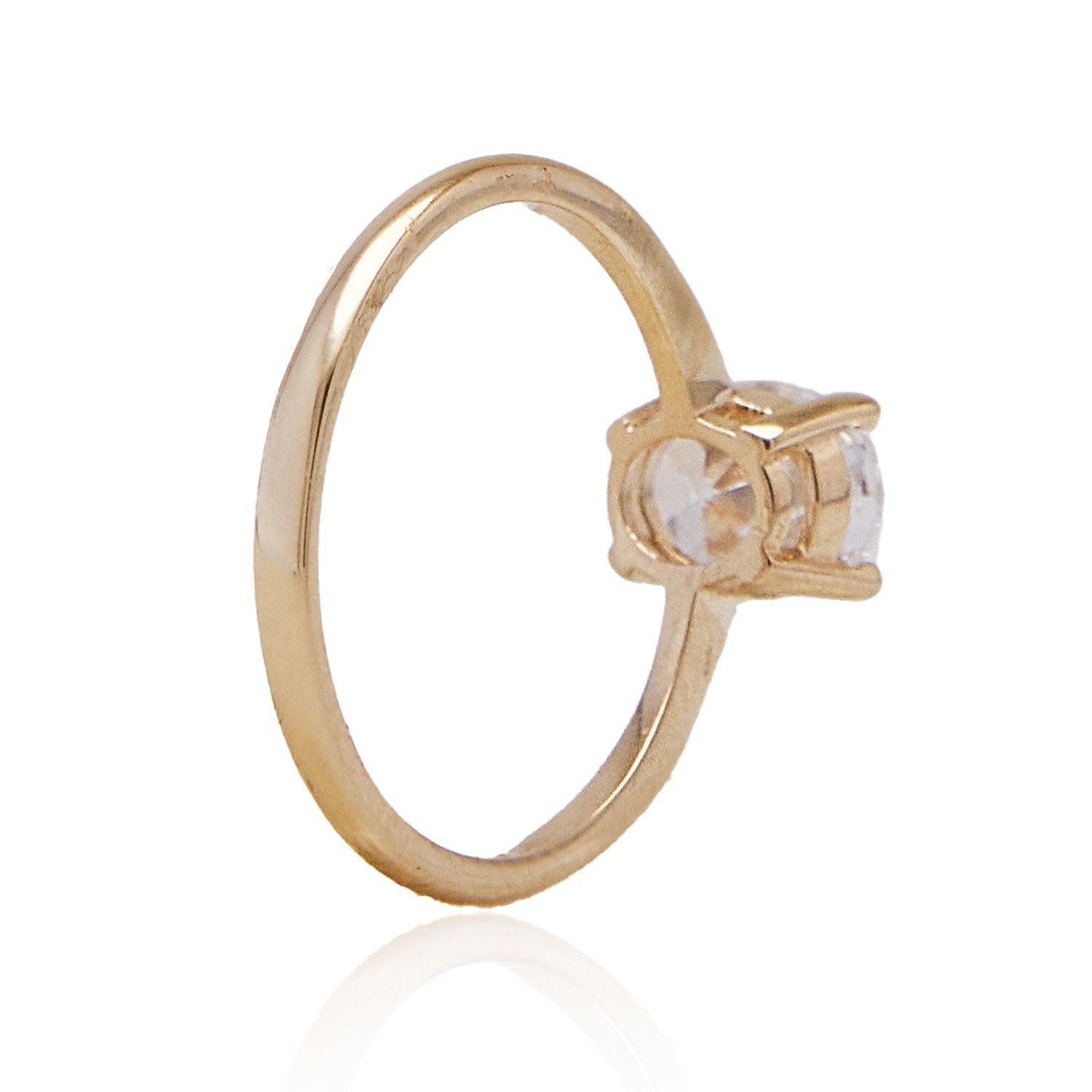 Anillo de oro 18kt Circón Ovalado-2