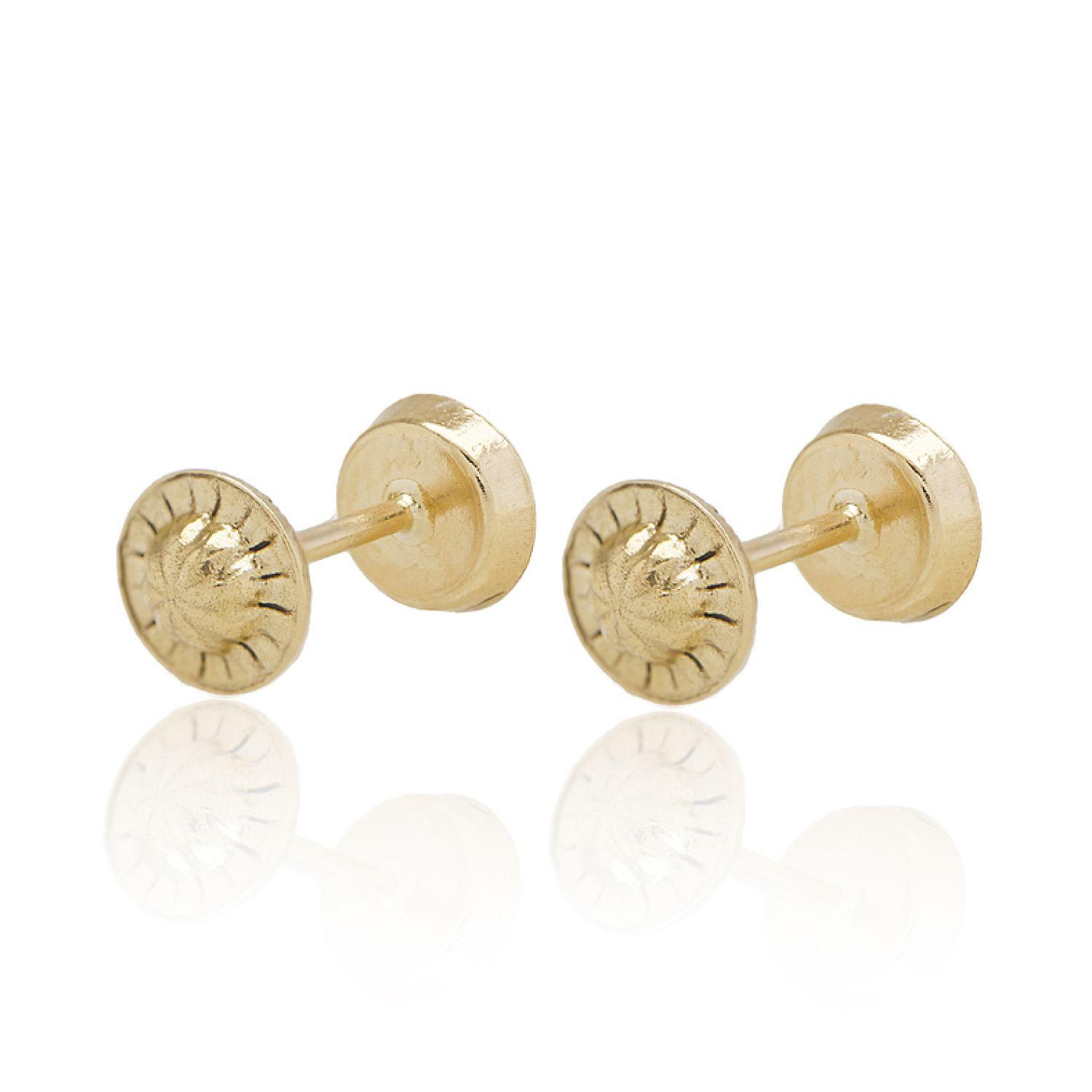 Aros de Oro 18kt Circulo de Agua Marina-2