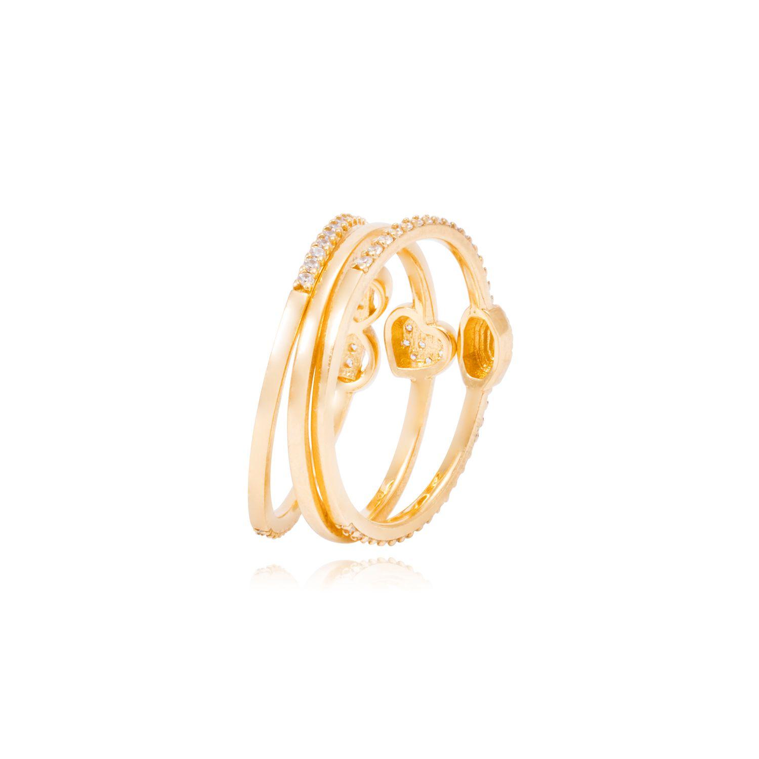 Anillo Triple Oro Amarillo 18kt-1
