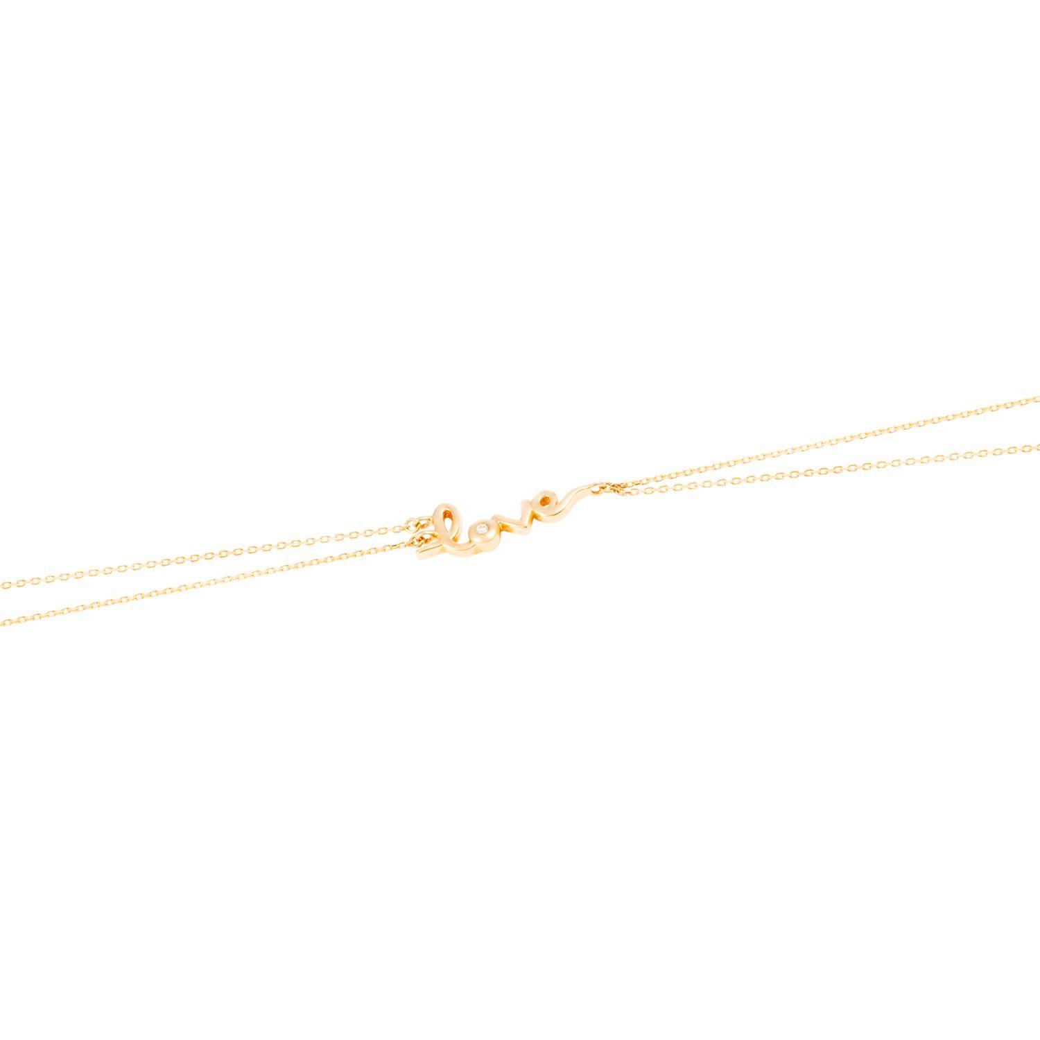 Pulsera Oro Amarillo 18kt Tipo Anillo Love Diamante 1 Pts-2
