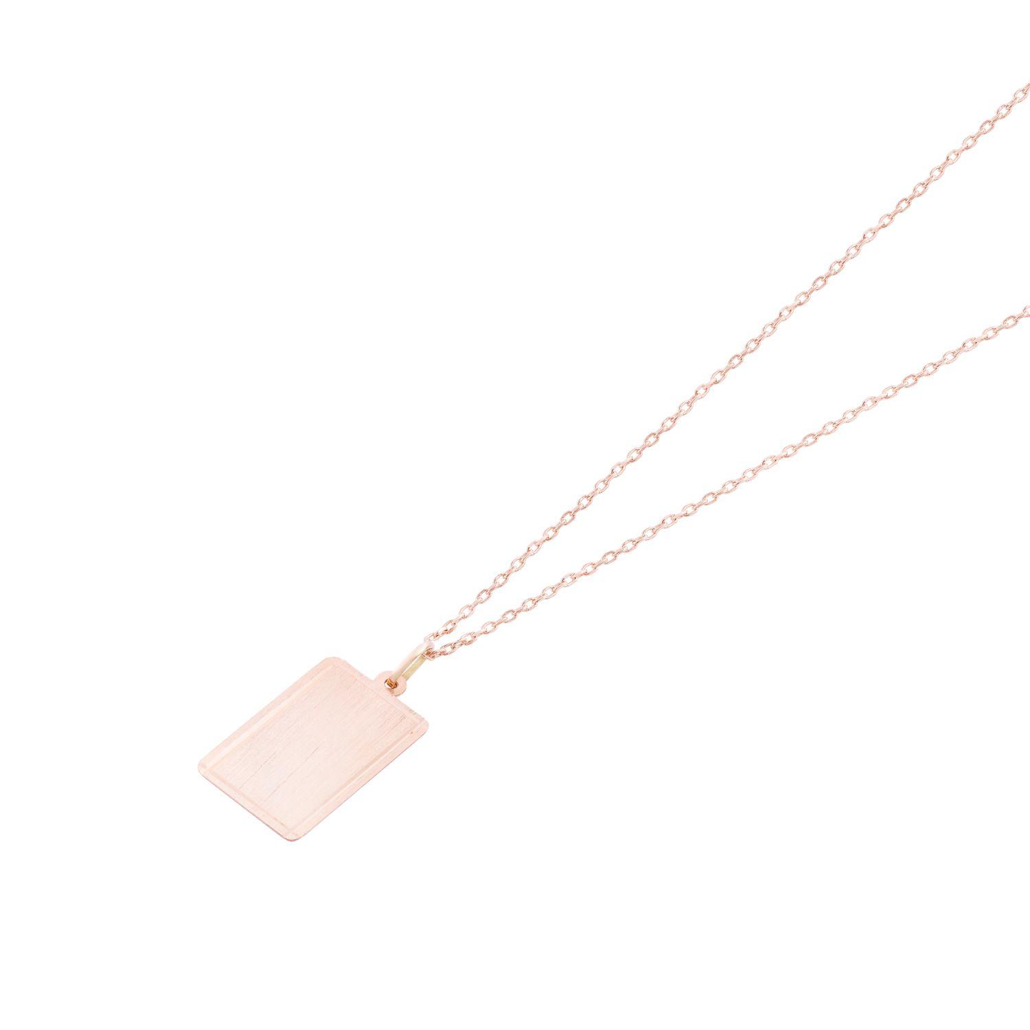 Colgante Oro Miel 18kt Placa Mixta-2