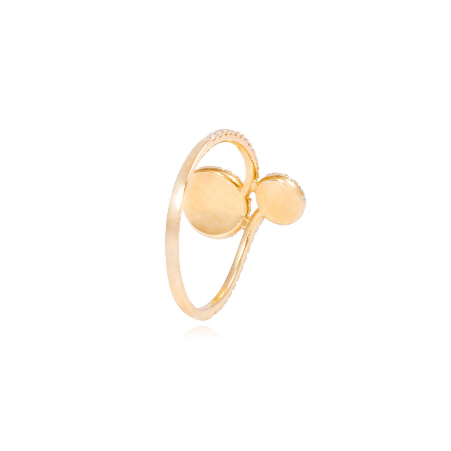 Anillo Oro Amarillo 18kt Círculos y Riel-2