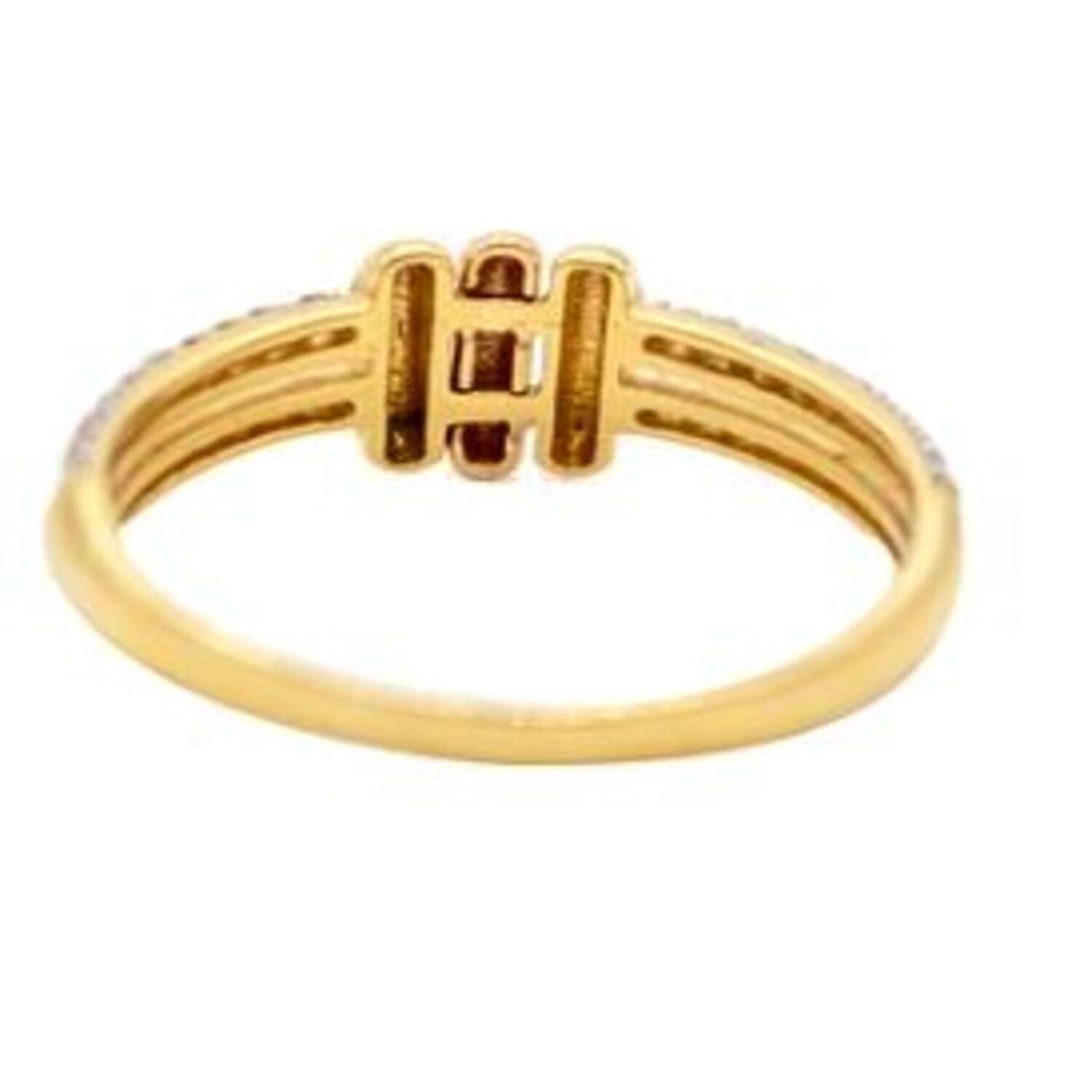 Anillo oro de 18Kt. Bicolor Circón.-2