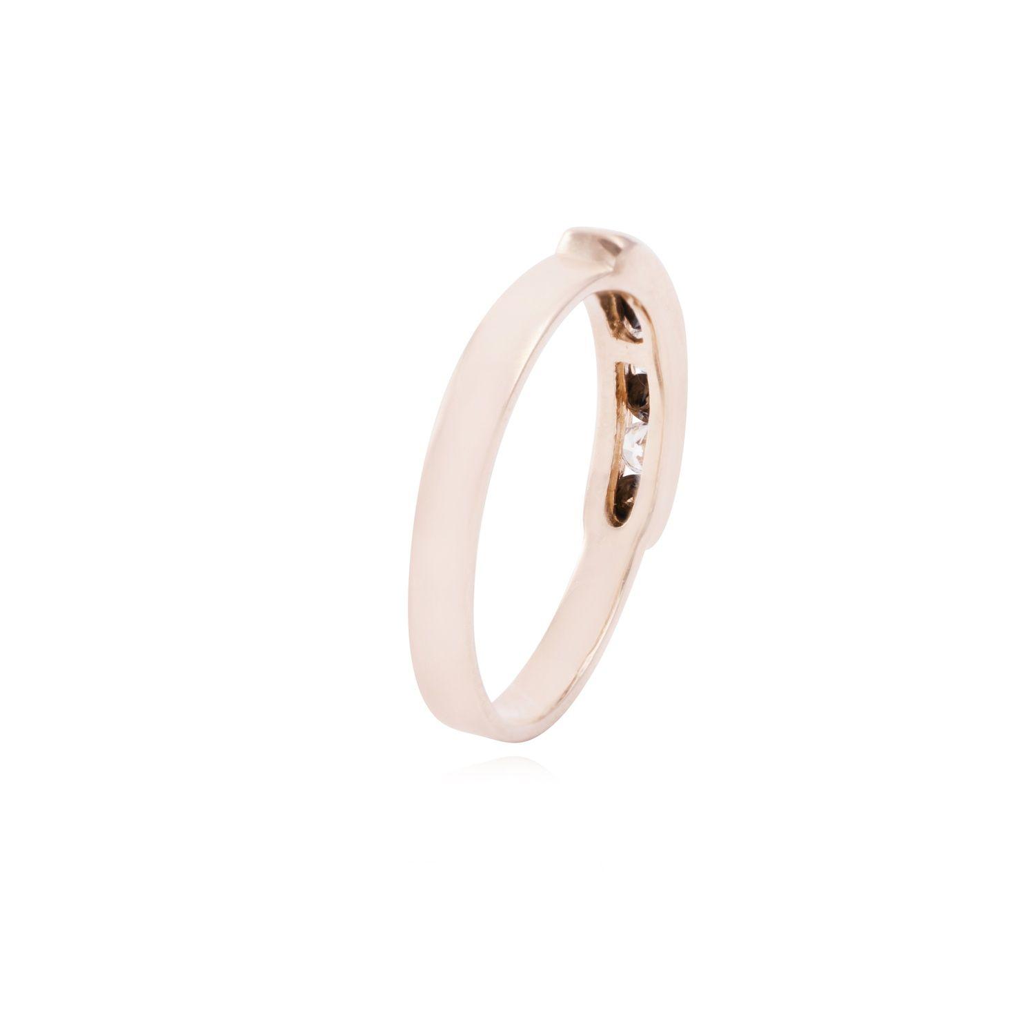 Anillo Oro Miel 18kt Relieve Duo-2