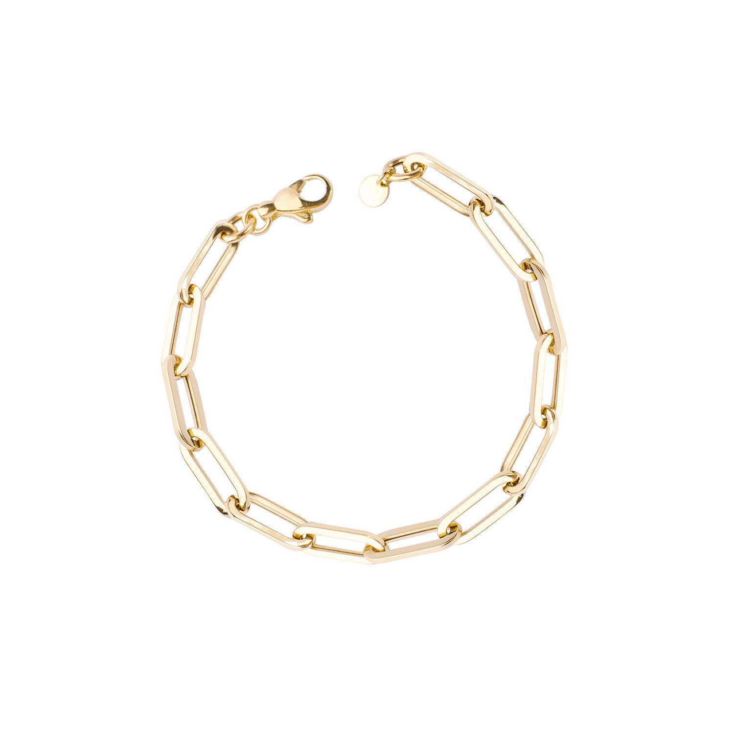 Pulsera de Oro 9kt Eslabones Largos-2