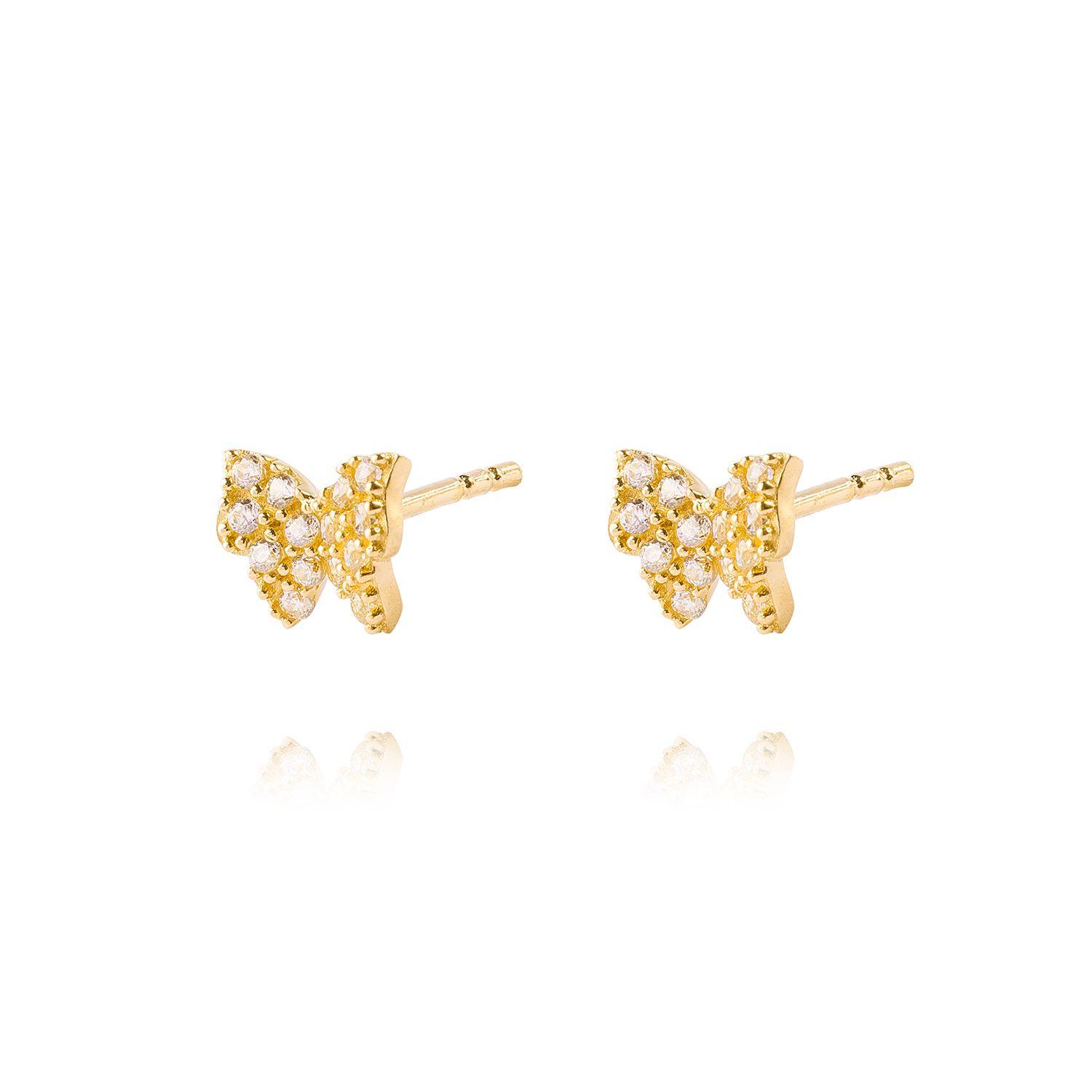 Aros de Oro 18kt Modelo Mariposas-2