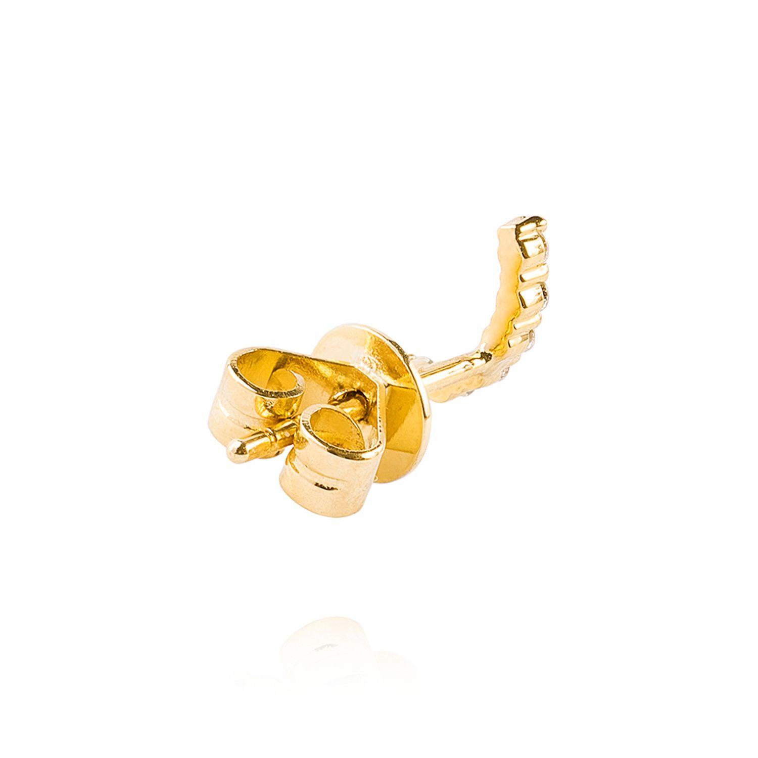 Aro Piercing Oro Amarillo 18kt Diamante 5Pts-2