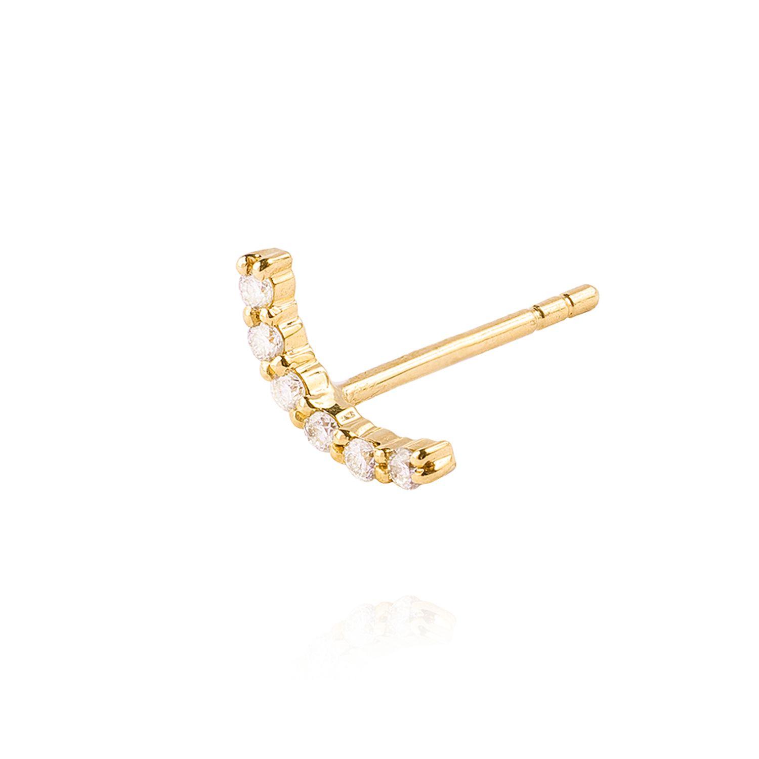 Aro Piercing Oro Amarillo 18kt Diamante 5Pts-0