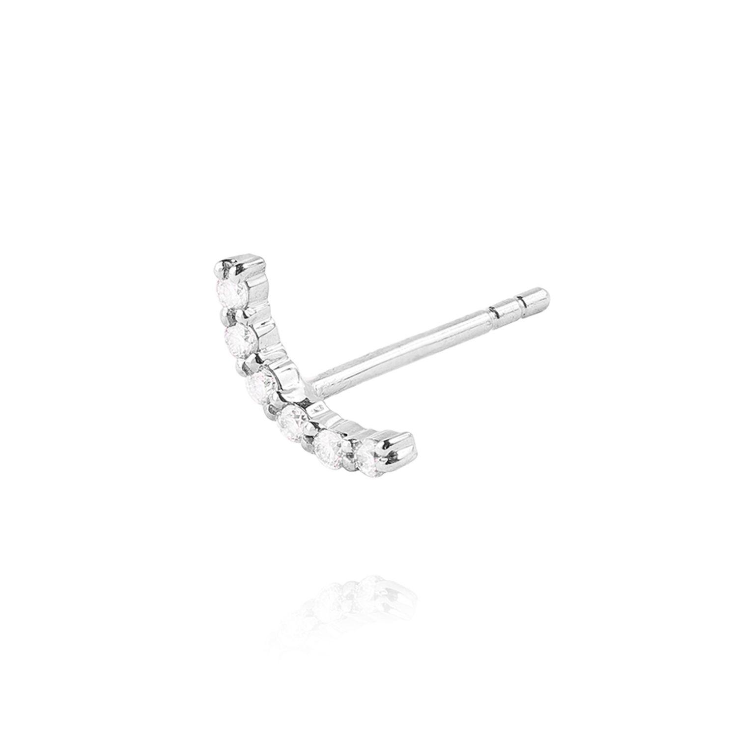 Aro Piercing Oro Blanco 18kt Diamantes de 5 Pts-0