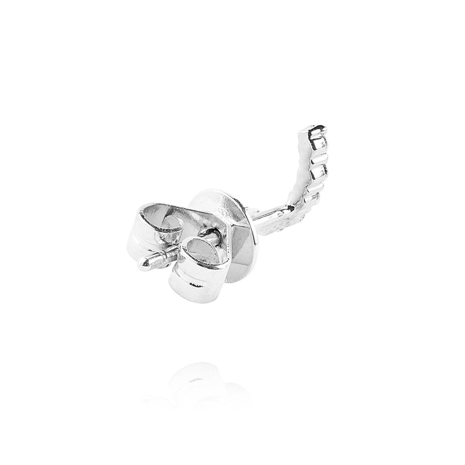 Aro Piercing Oro Blanco 18kt Diamantes de 5 Pts-2