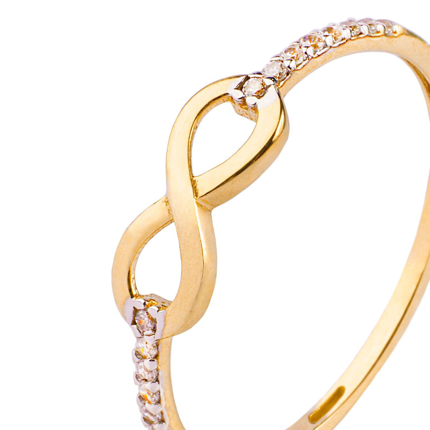 Anillo de Oro 18kt Infinito Liso Circones Medio-1