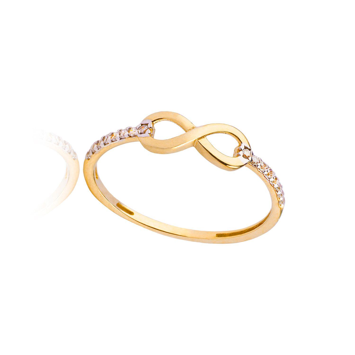 Anillo de Oro 18kt Infinito Liso Circones Medio-2