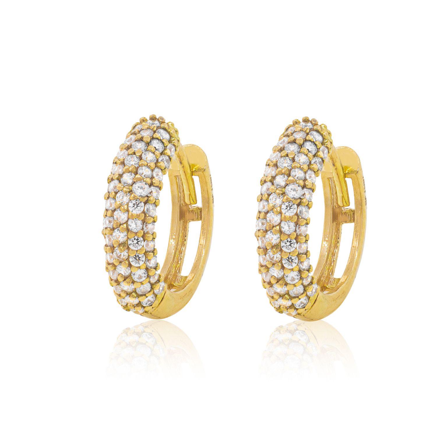 Aros de Oro 18kt Bold de Circon-0