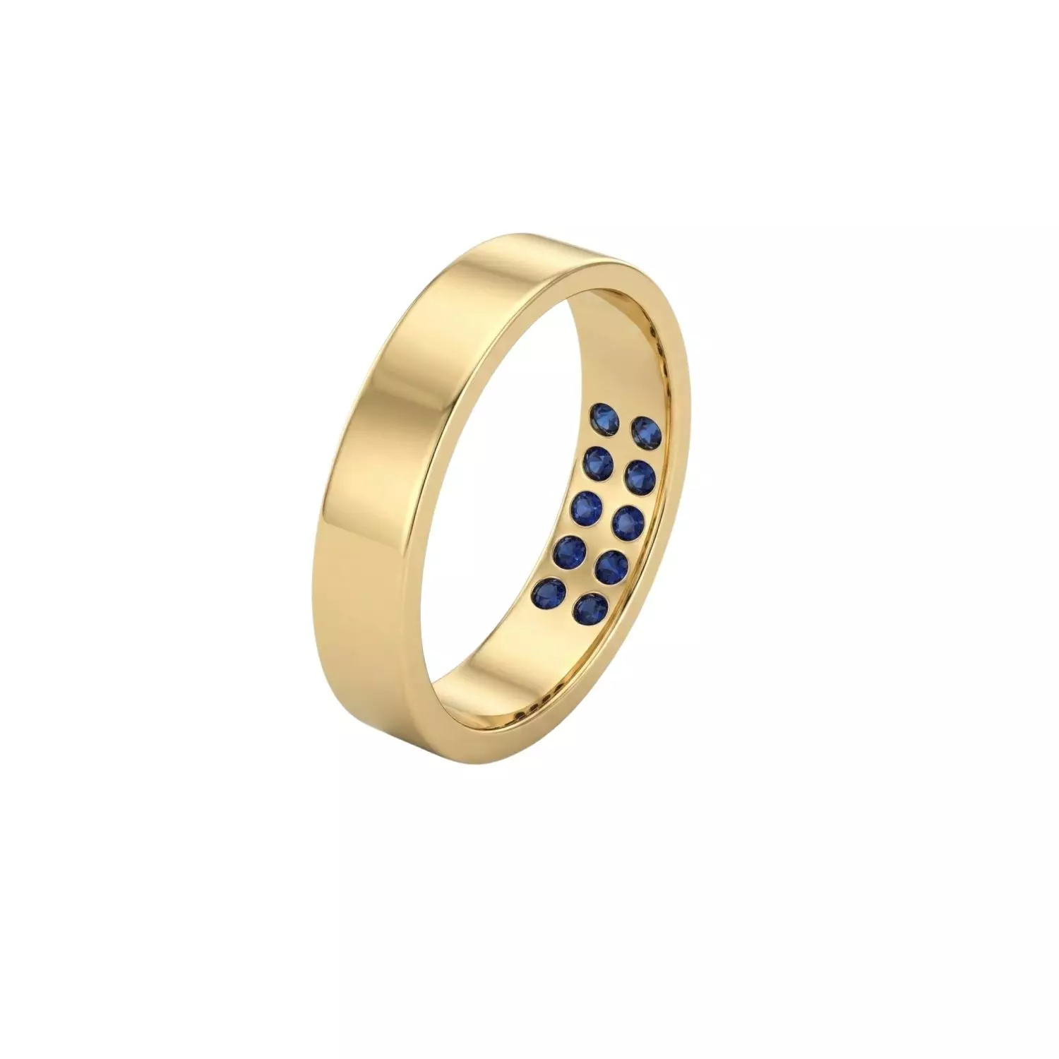 Anillo Oro Miel 18kt Esencia Zafiro-2