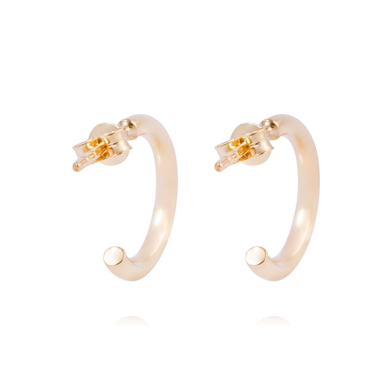 Aros de Oro 18kt Media Argolla 14MM-2