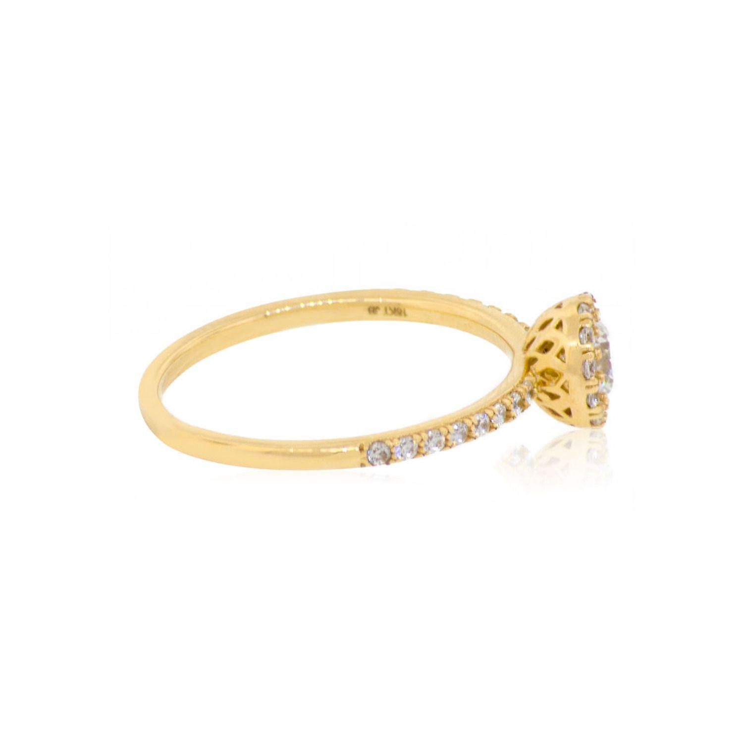 Anillo de Oro 18kt Circon Central 3,5mm 1138-1