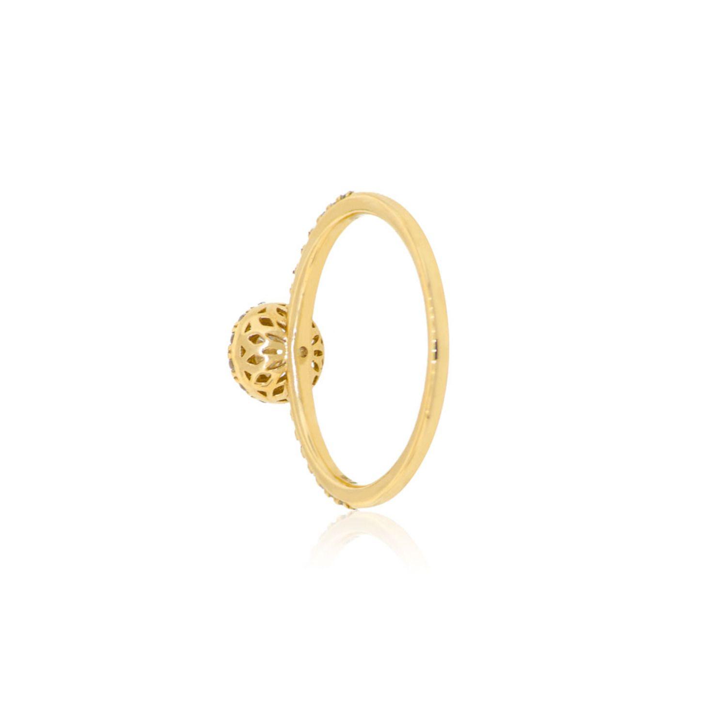 Anillo de Oro 18kt Circon Central 3,5mm 1138-2