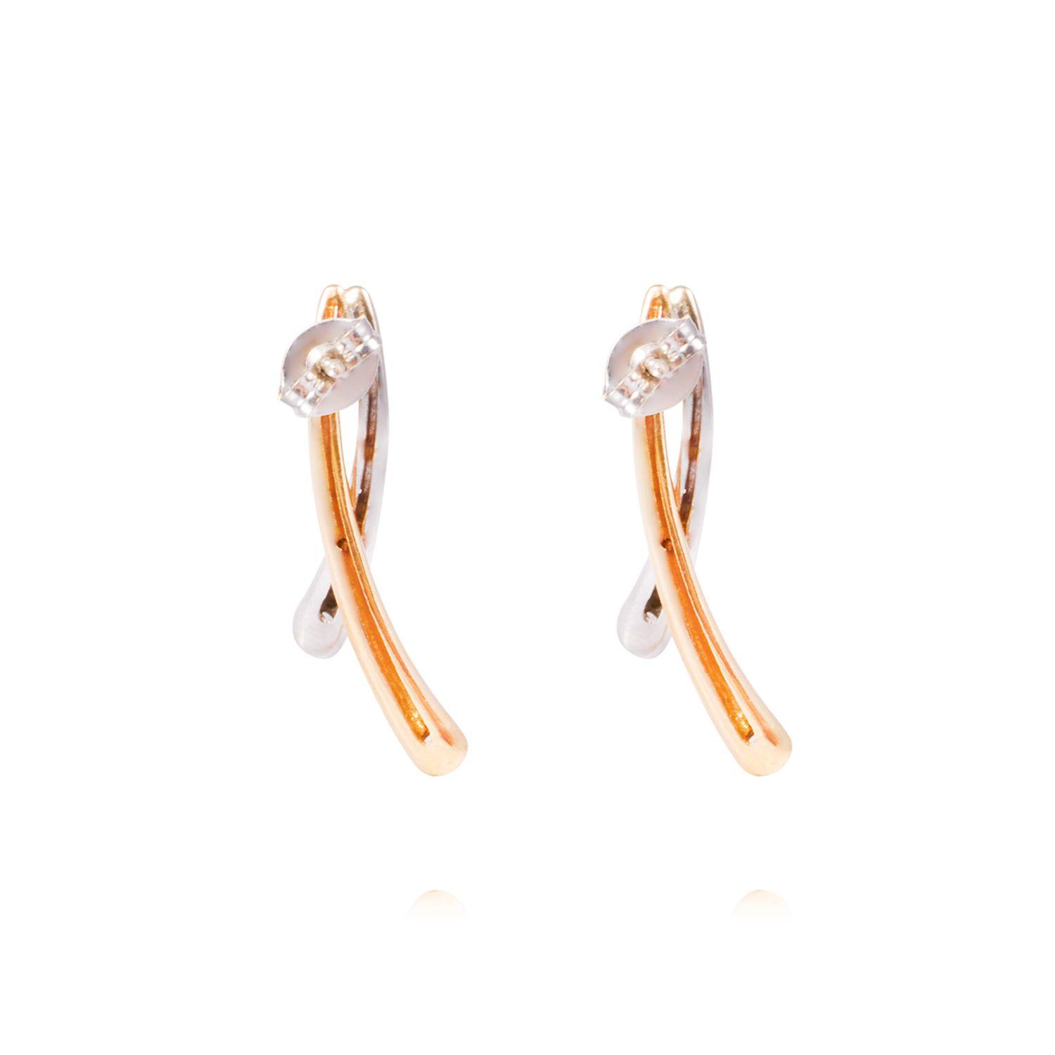 Aros Bicolor 18kt y Diamantes 34pts-2