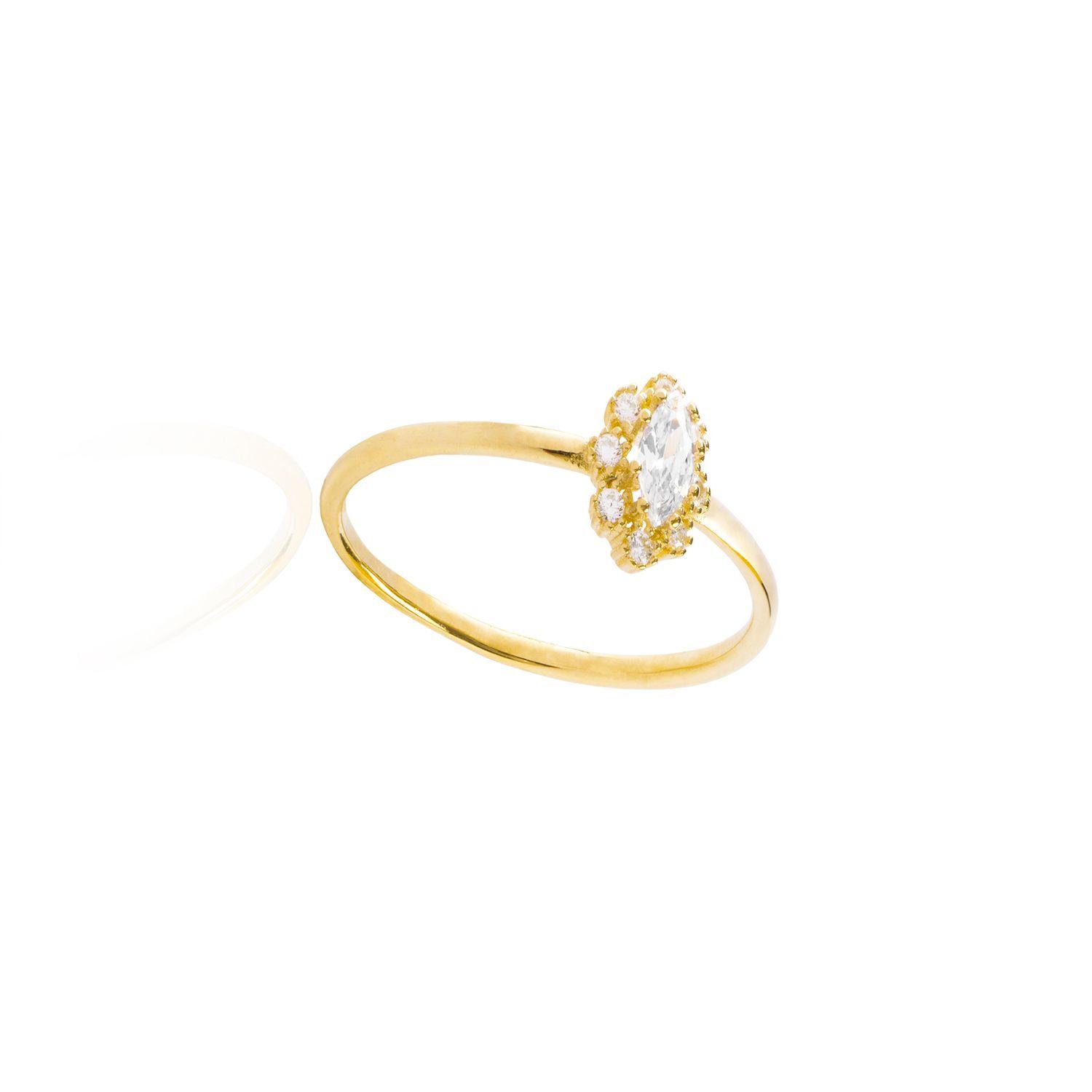 Anillo Compromiso de Oro 18Kt Lady Circonita-2