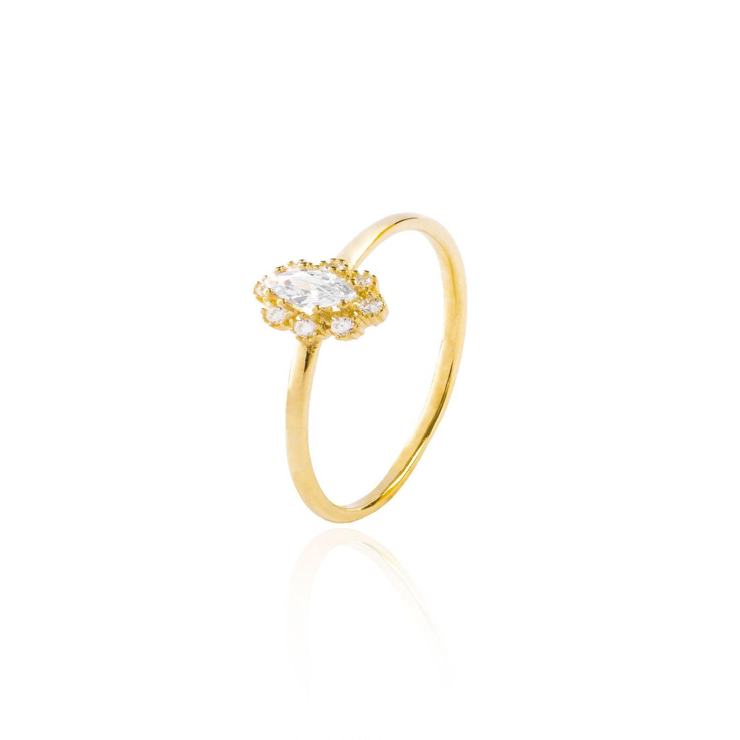 Anillo Compromiso de Oro 18Kt Lady Circonita-0