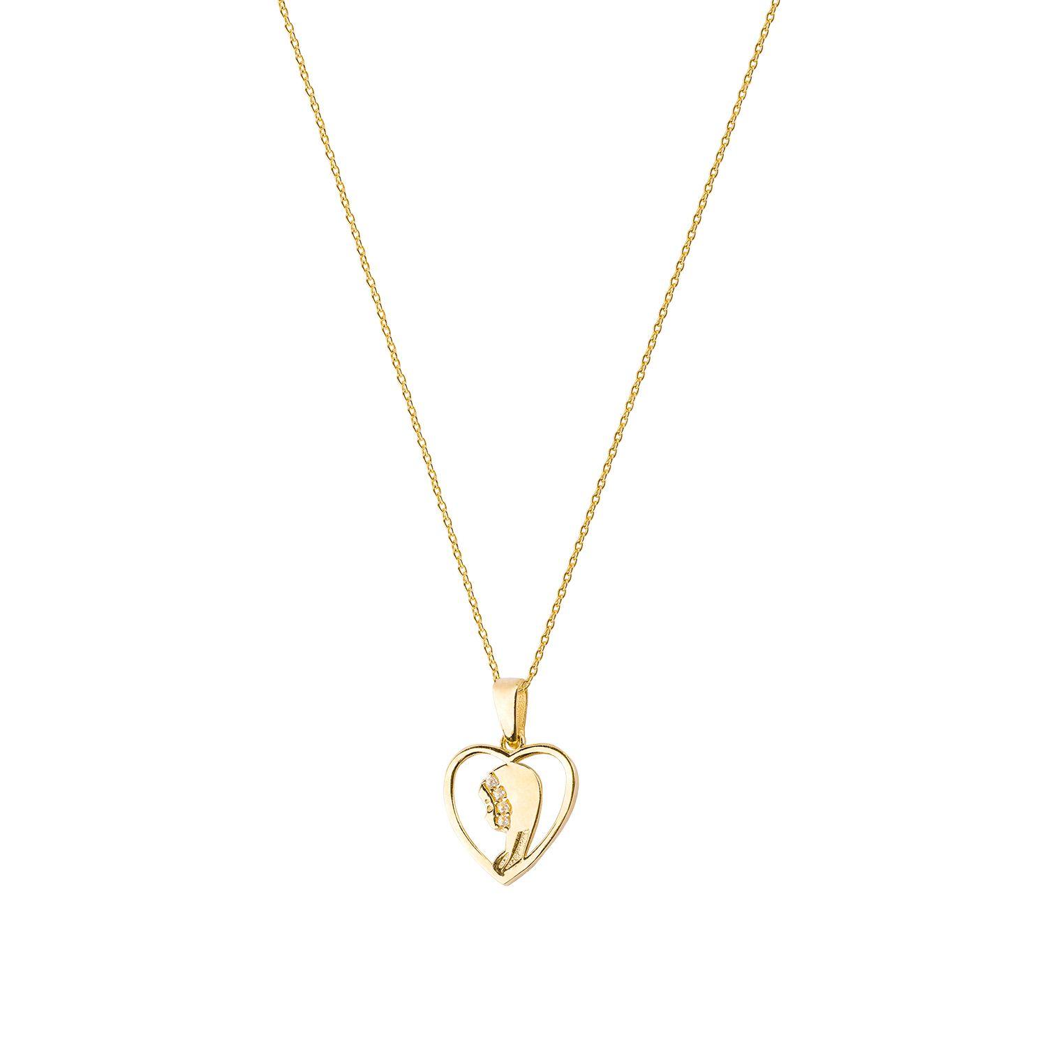 Colgantes de Oro 18kt Modelo Virgen- Corazón-2