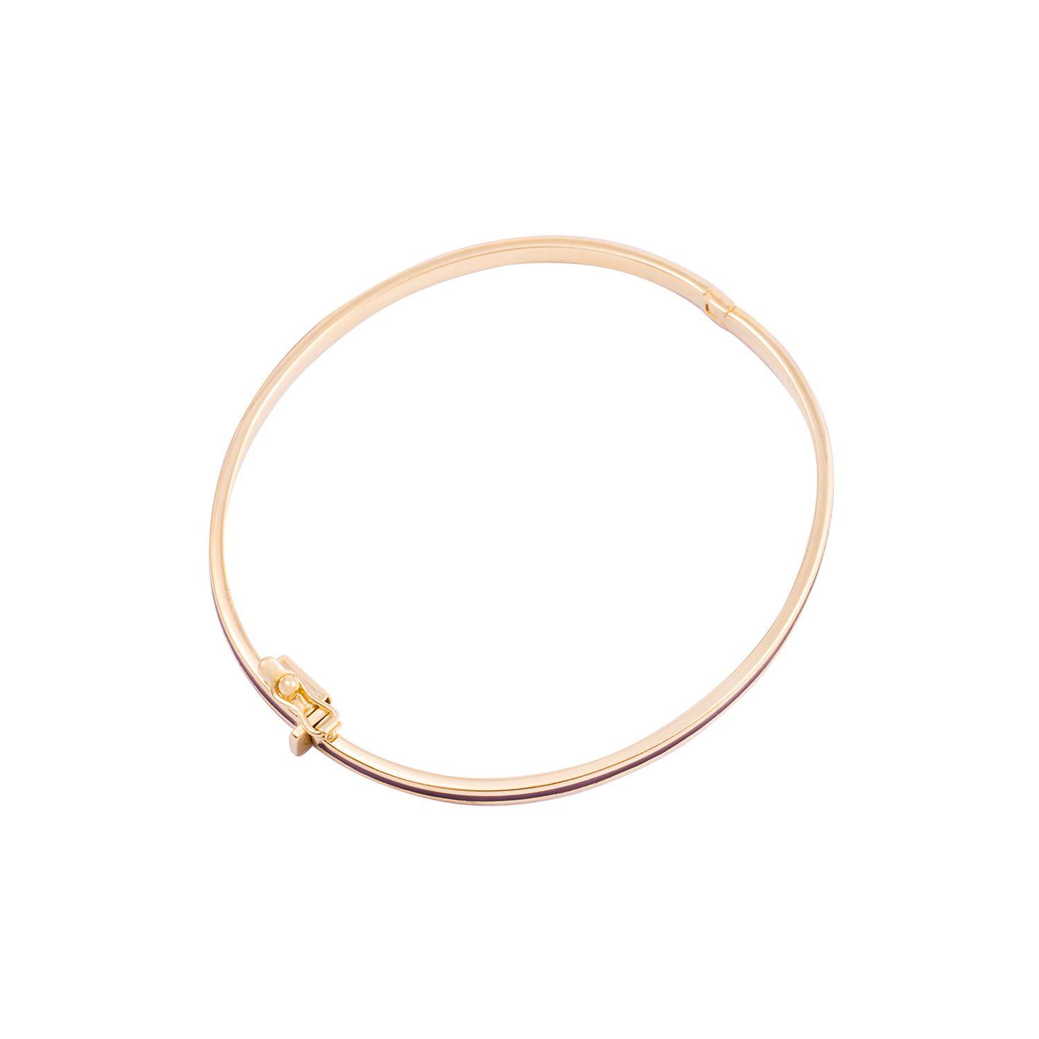 Pulsera de Oro 18kt Esclava Negra-0