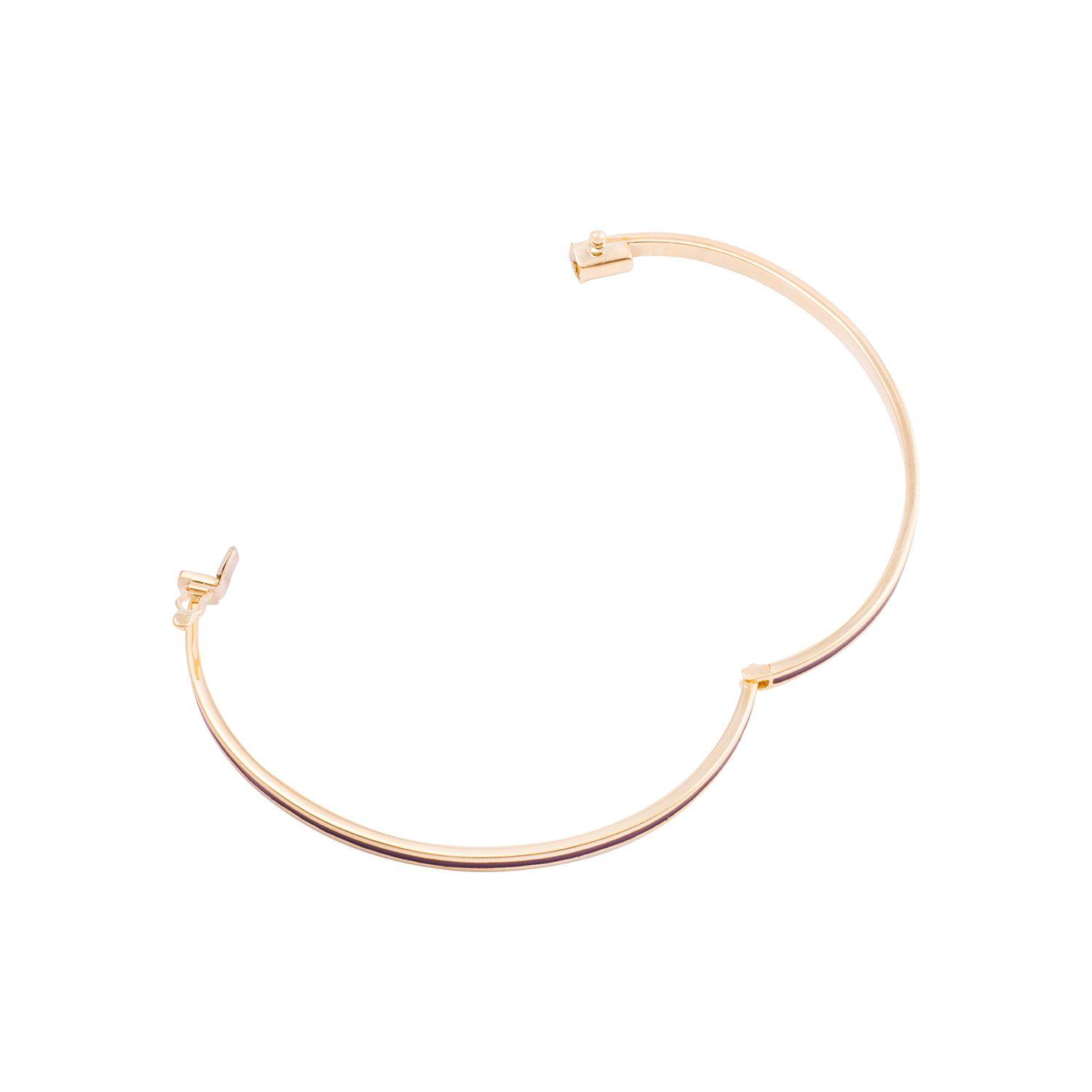 Pulsera de Oro 18kt Esclava Negra-2