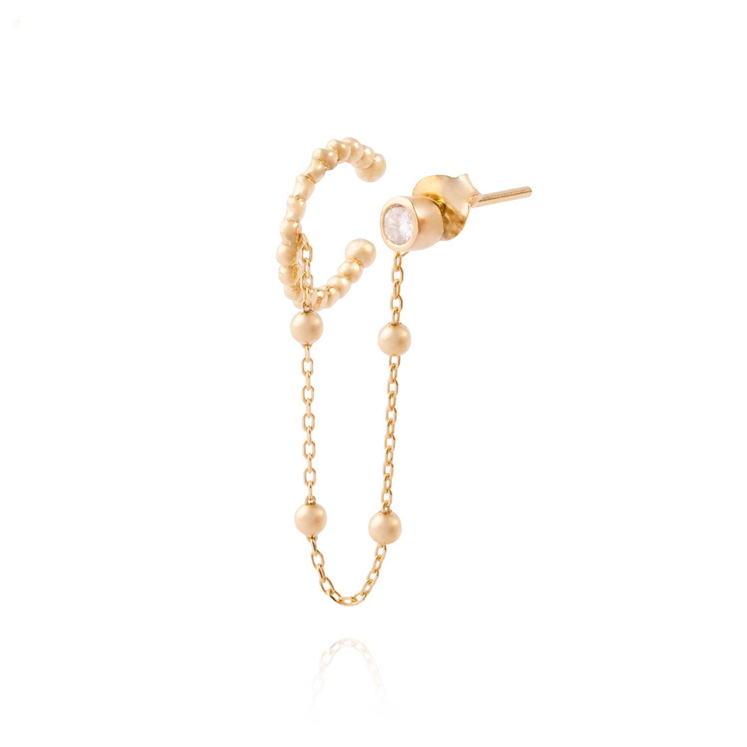 Aro piercing de Plata Esterlina 925 Argolla Revestido en Oro 18kt-0