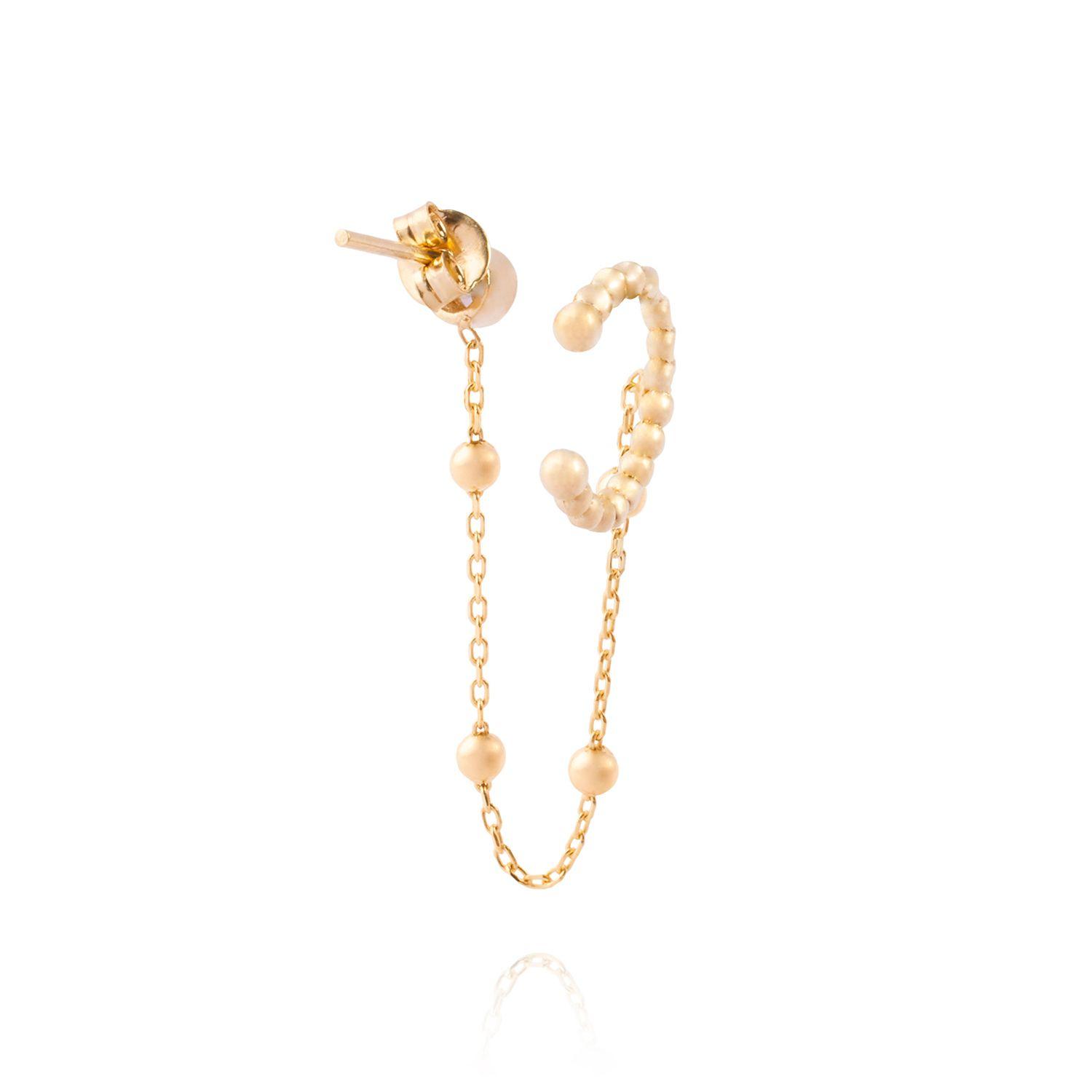 Aro piercing de Plata Esterlina 925 Argolla Revestido en Oro 18kt-1