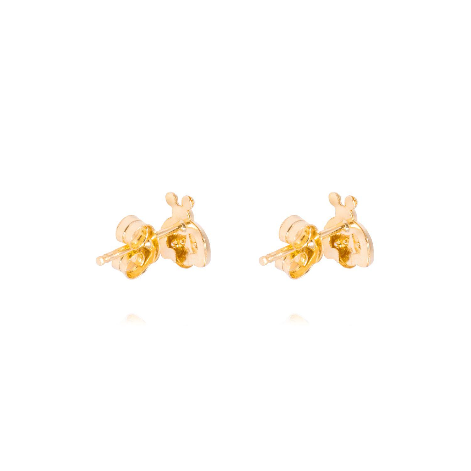 Aros Oro Amarillo 18kt Chinitas y Circonitas-2