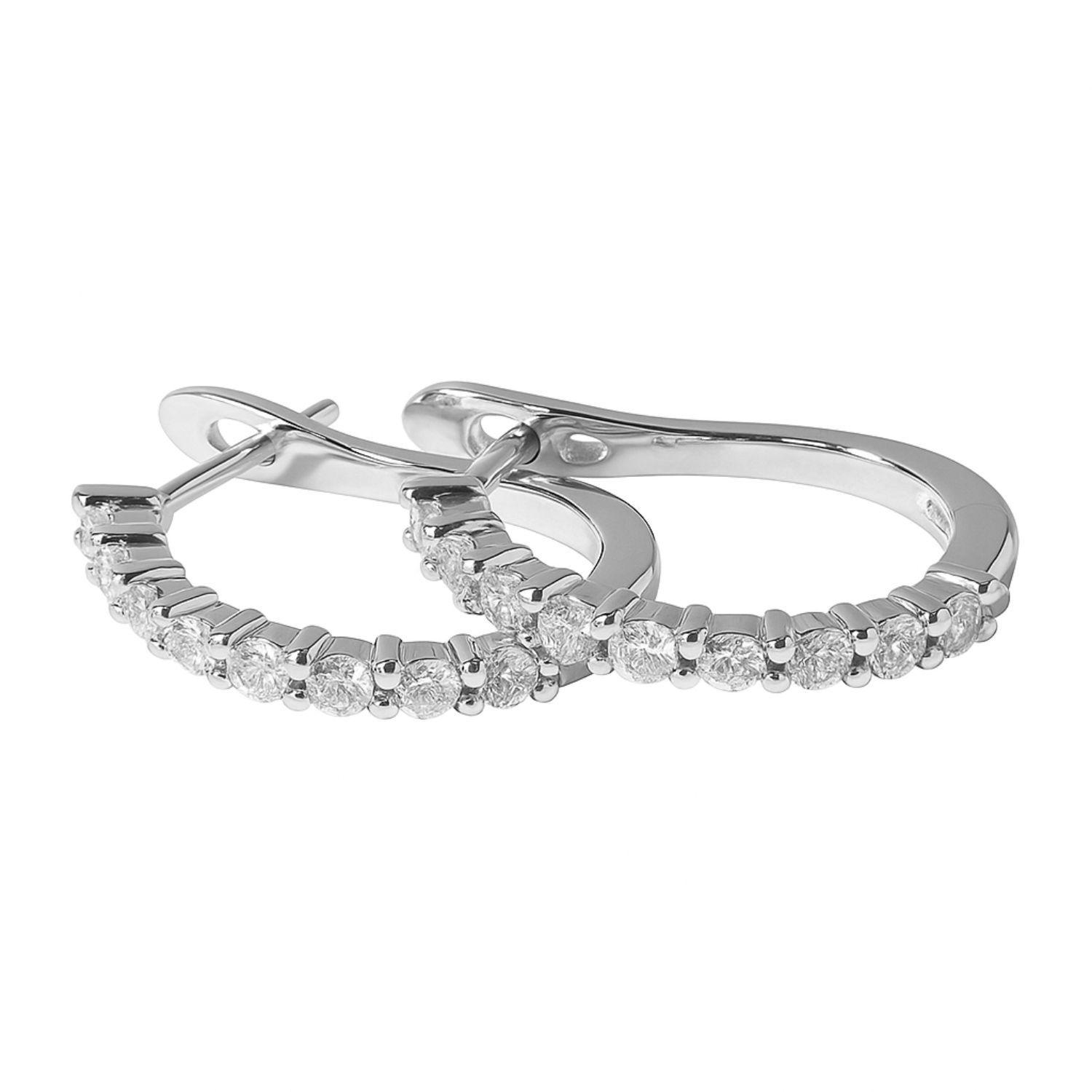 Aros Oro 18kt Diamantes 37 Pts es G/VS Corte Brillante 30074-1