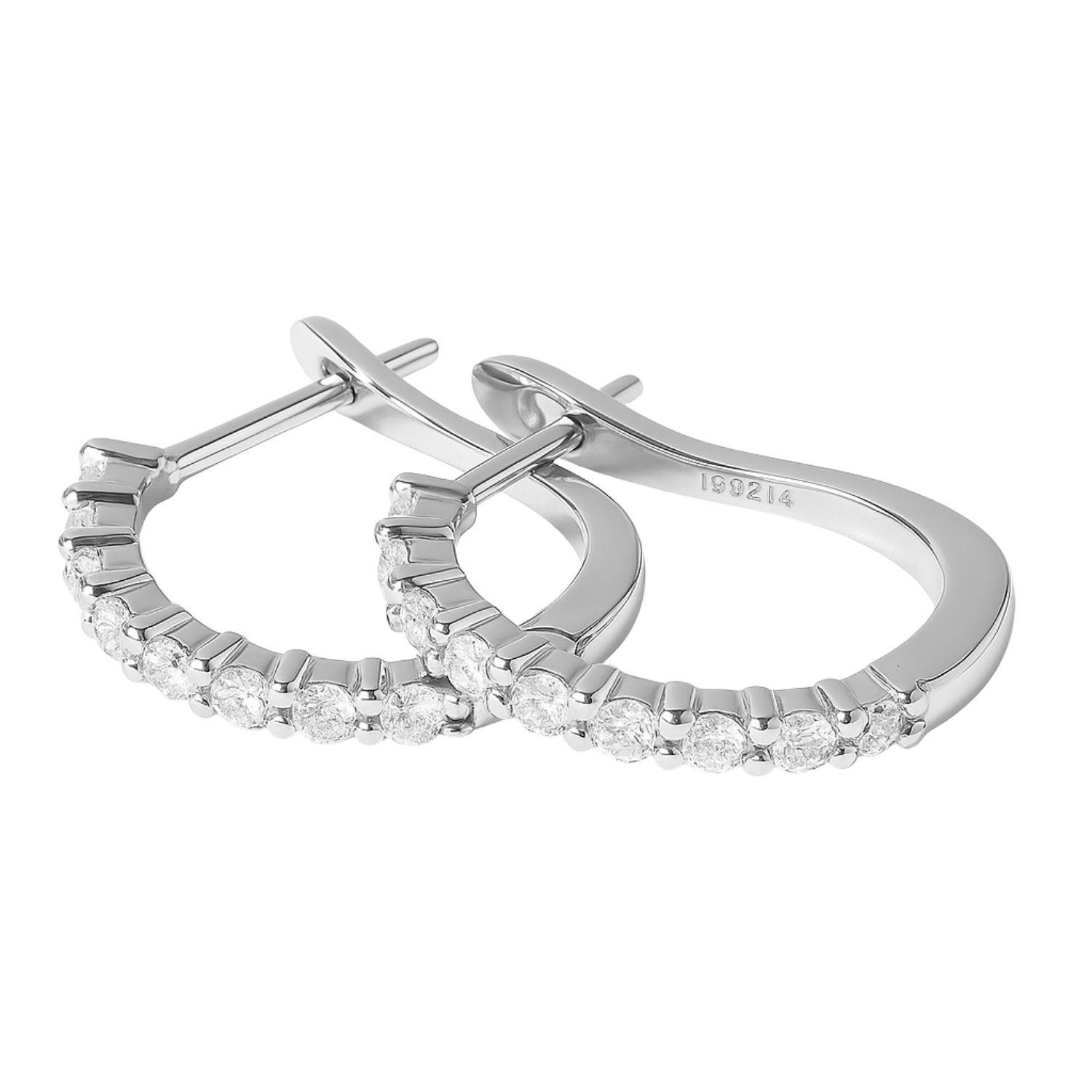 Aros Oro 18kt Diamantes 37 Pts es G/VS Corte Brillante 30074-2