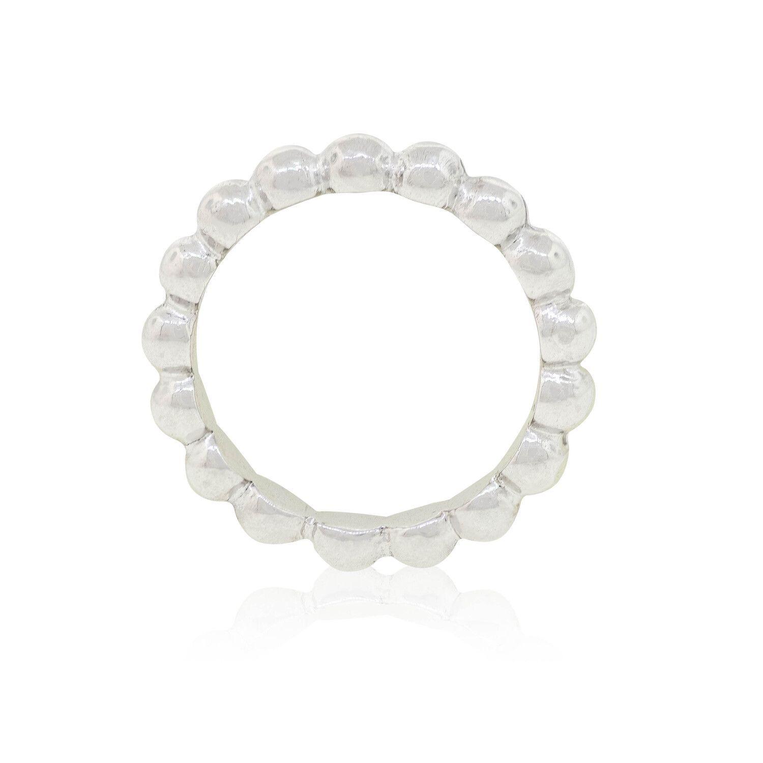 Anillo de Plata Esterlina 925 Liso Pelotitas-1