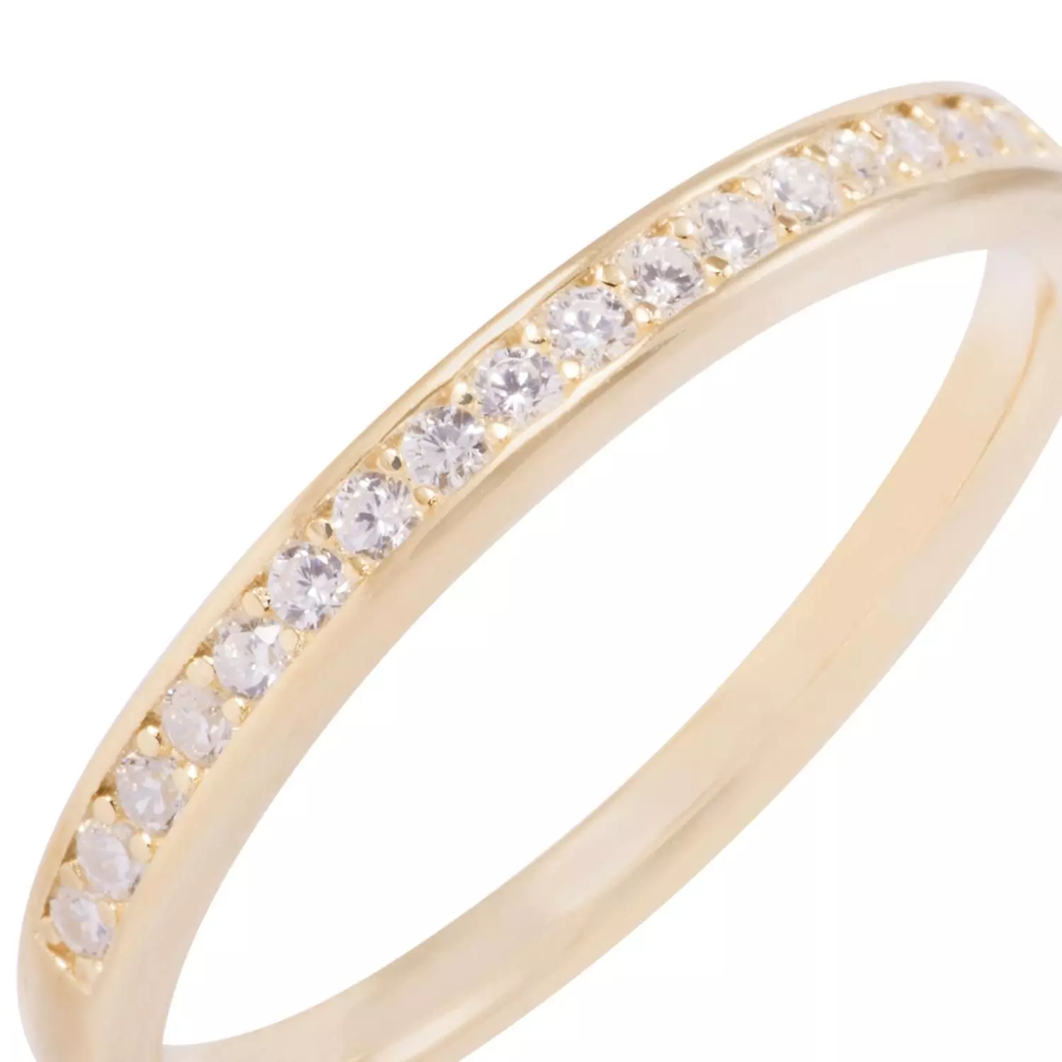 Anillo Revestido en Oro 18kt Medio Cintillo Con Circonita-1