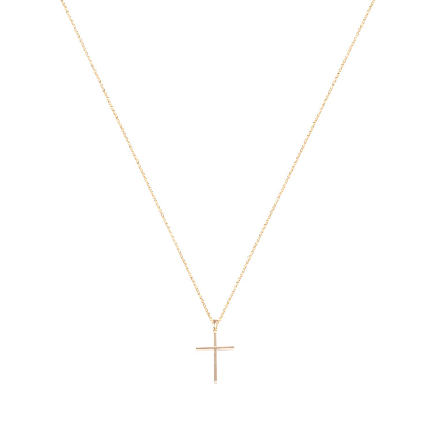 Colgante Oro Amarillo 18kt Cruz Fina-2