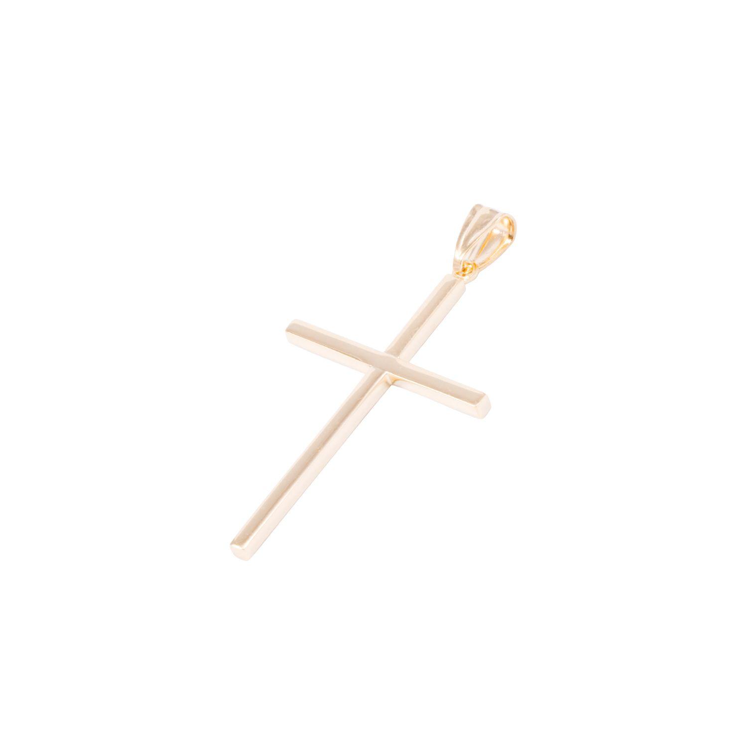 Colgante Oro Amarillo 18kt Cruz Fina-0