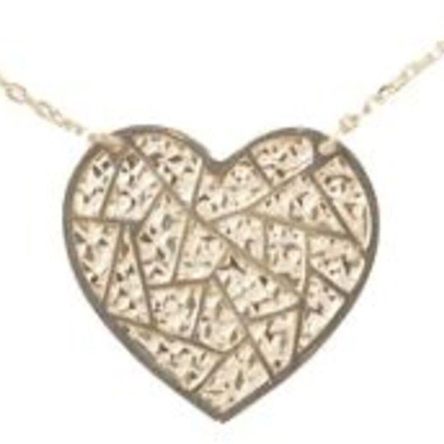 Collar Oro 18kt Corazón Grande Plano-2
