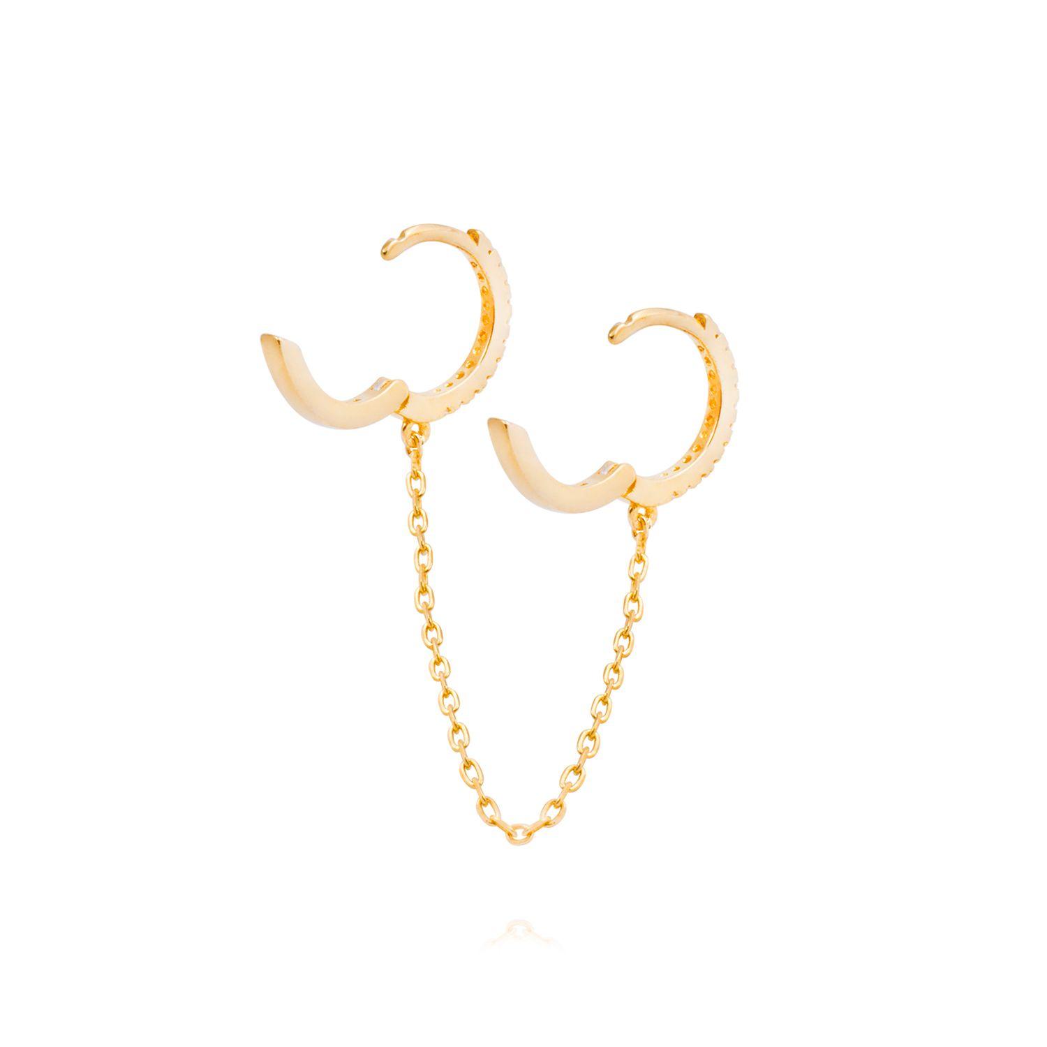 Piercing de Plata Esterlina 925 Argolla colgante revestido en Oro 14kt-2
