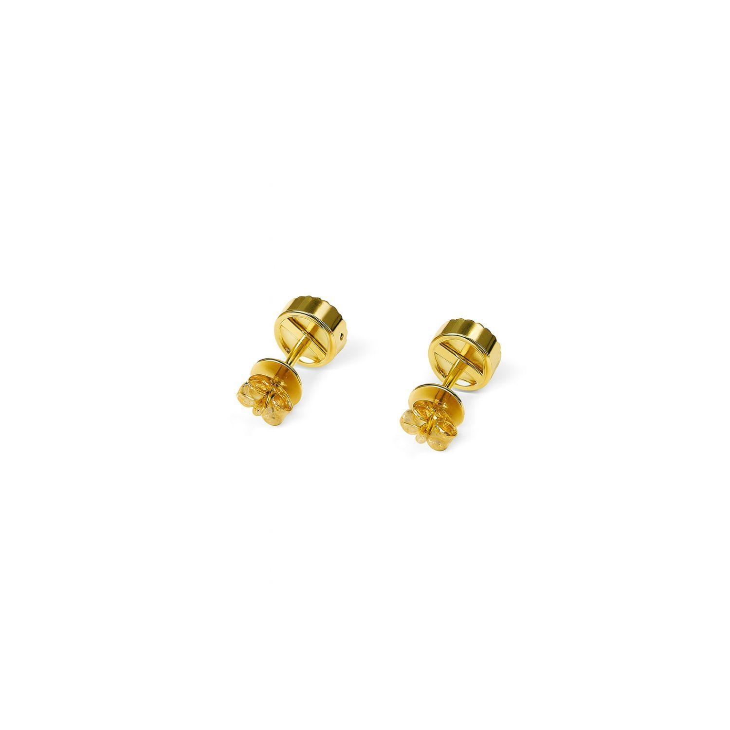 Aros de Oro 18kt con Diamantes 27pts total SI/H Oro Amarillo-2