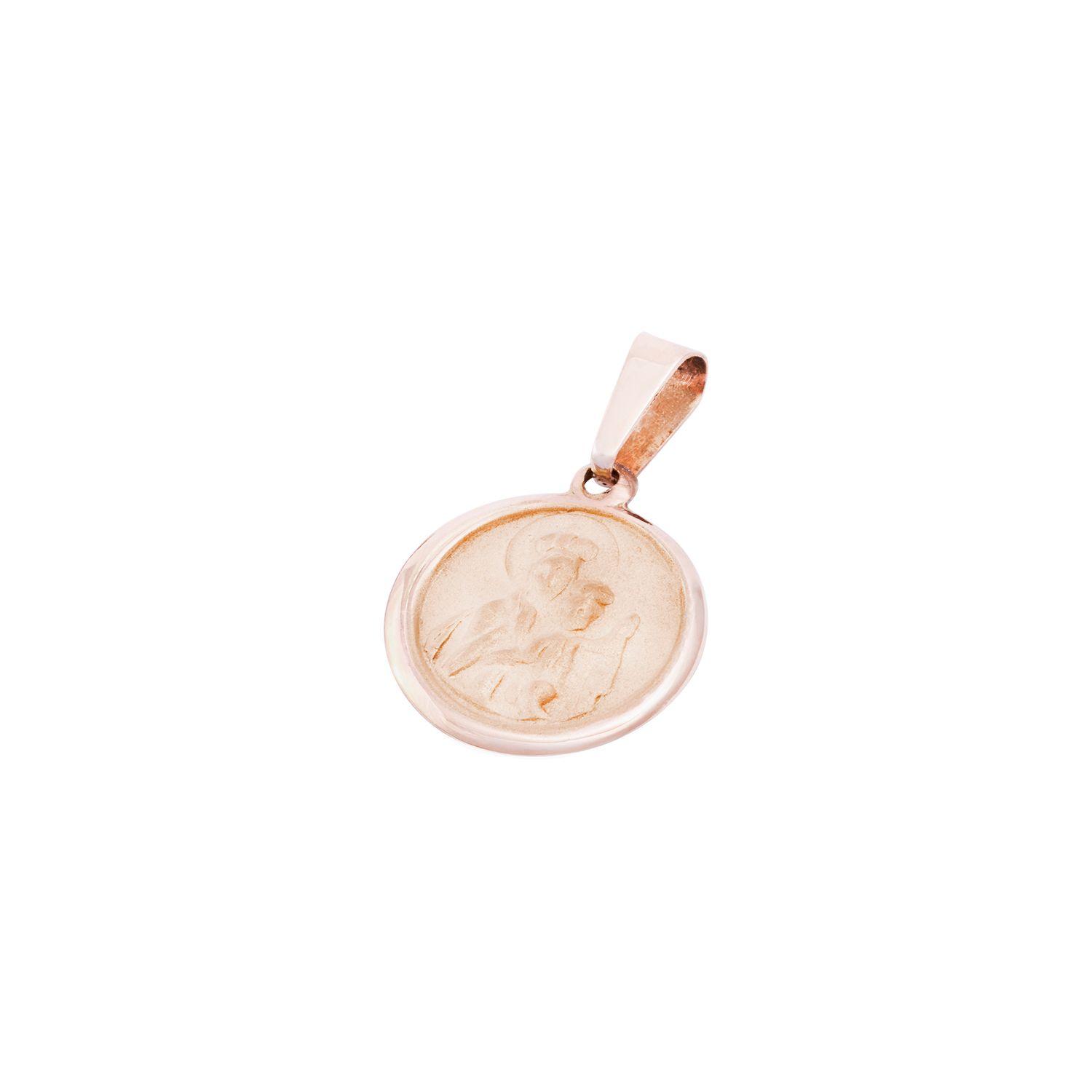 Colgante Oro Miel 18kt Escapulario 20mm-1