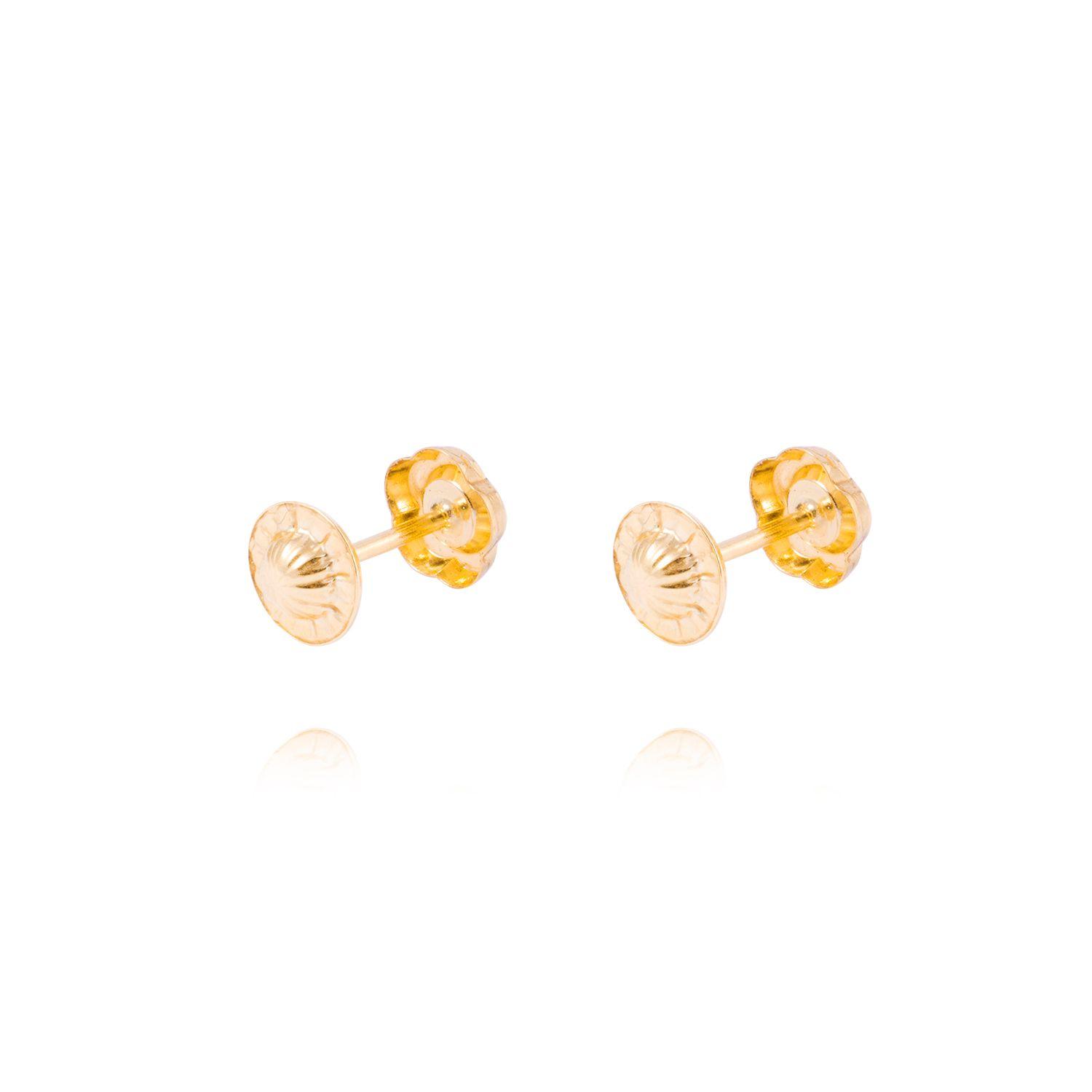 Aros de Oro 18kt Flor Circonita-2