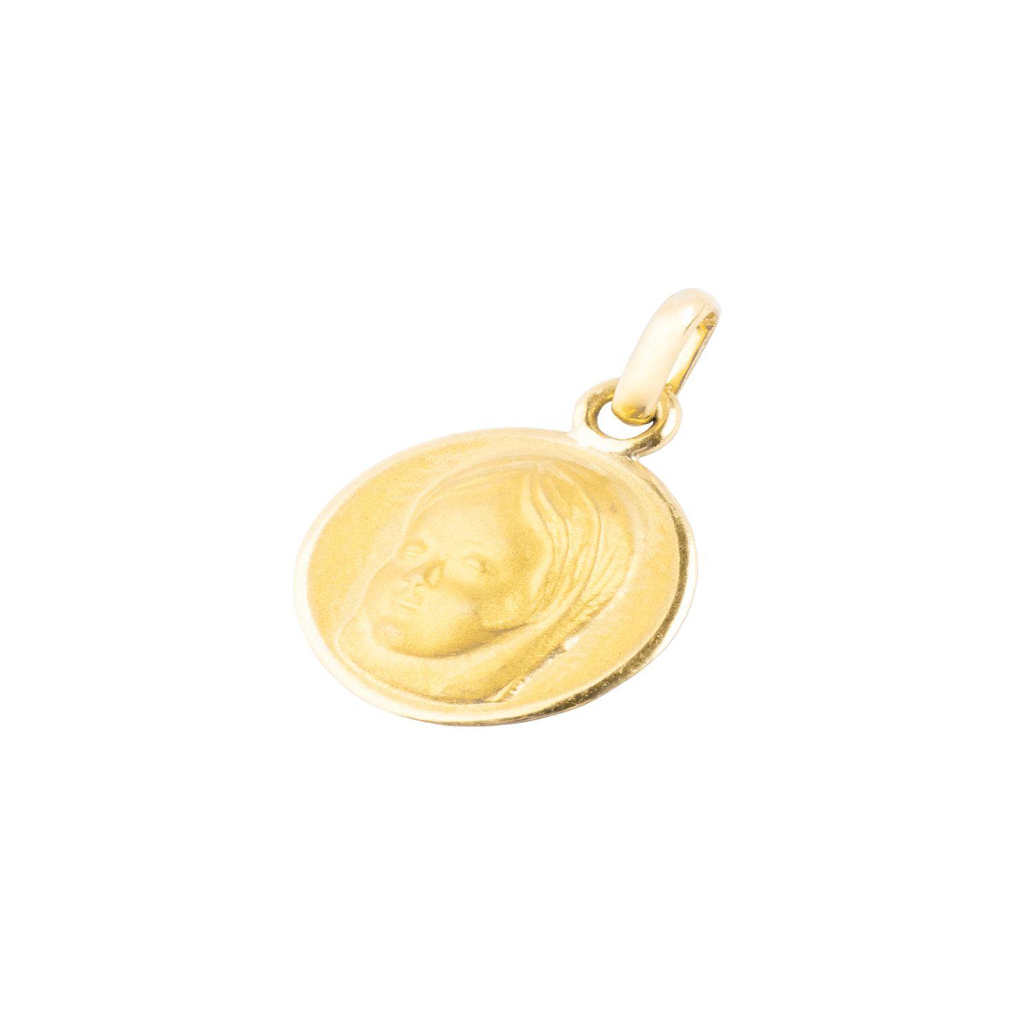 Colgante de Oro 18kt Virgen niña-0