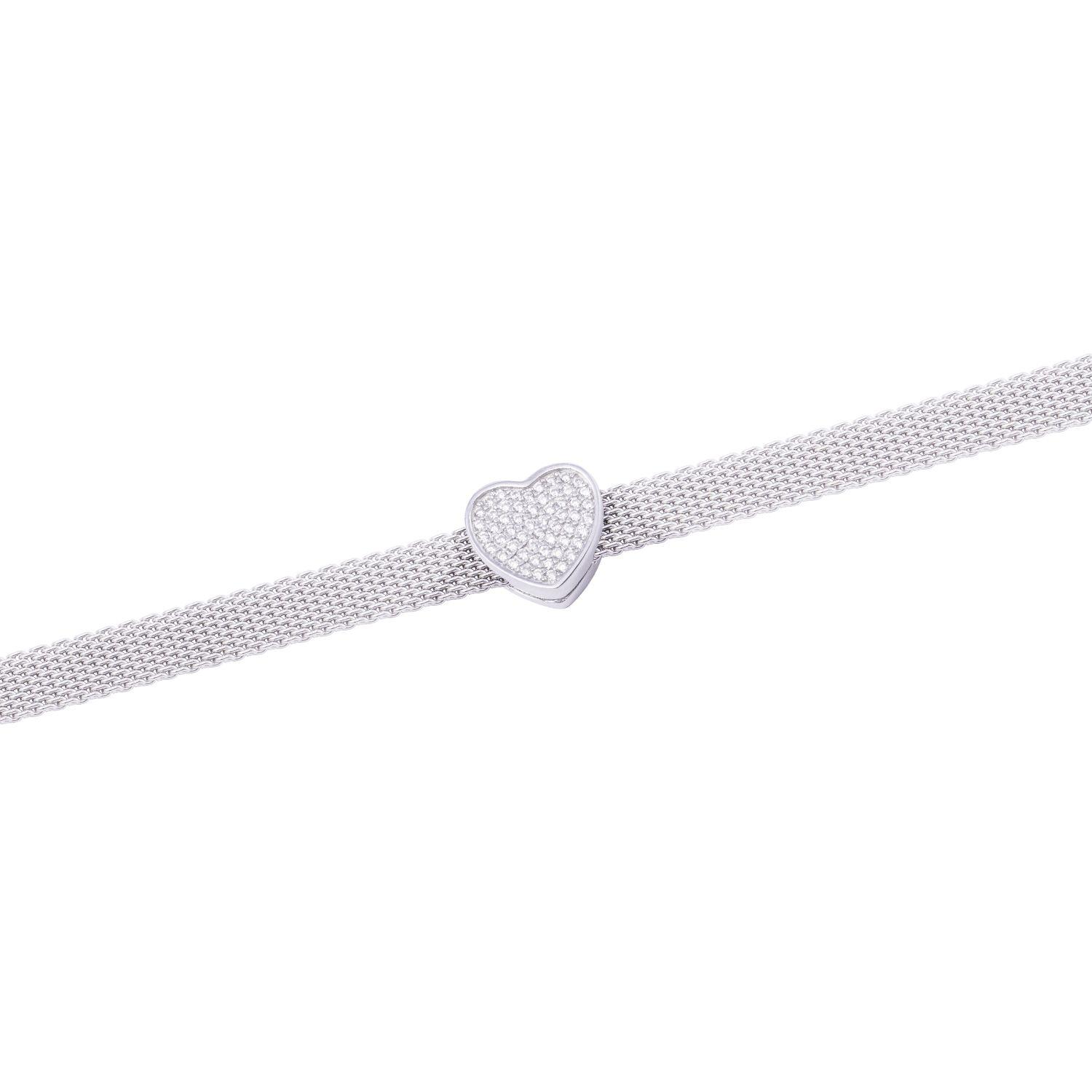 Dije de Plata broche Corazón con Circonita-2