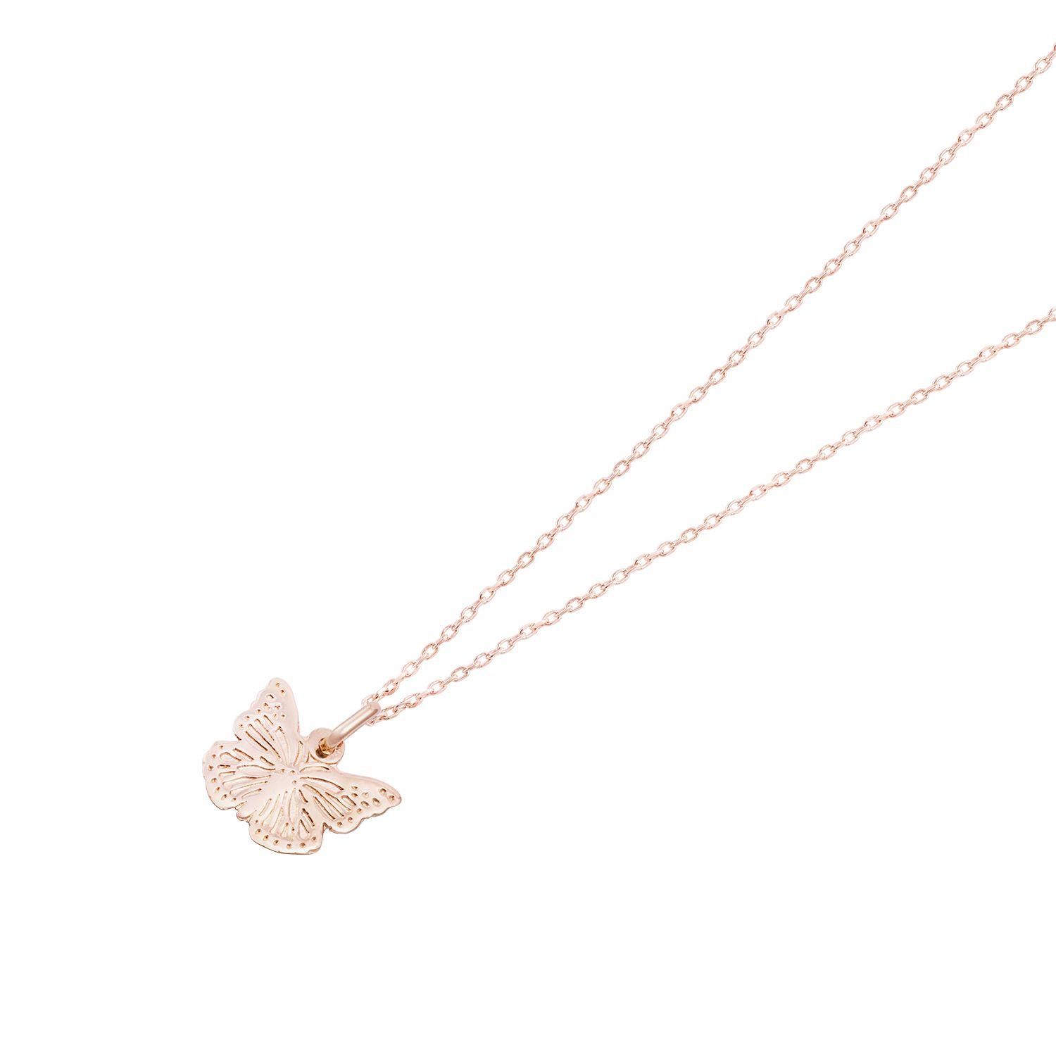 Colgante Oro Miel 18kt Mariposa Tallada-2