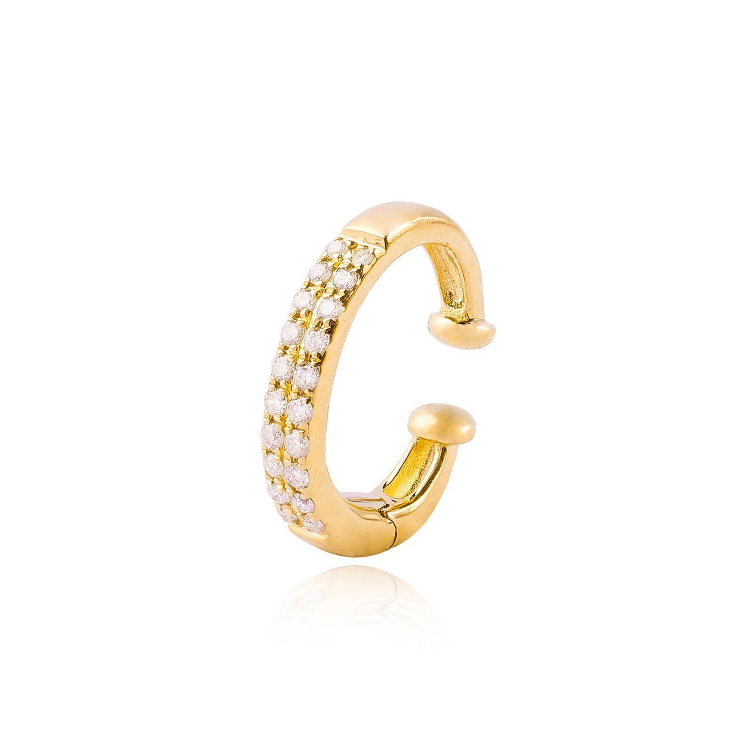 Aros de Oro 18kt Diamante 9Pts Total SI/H Corte Brillante-0