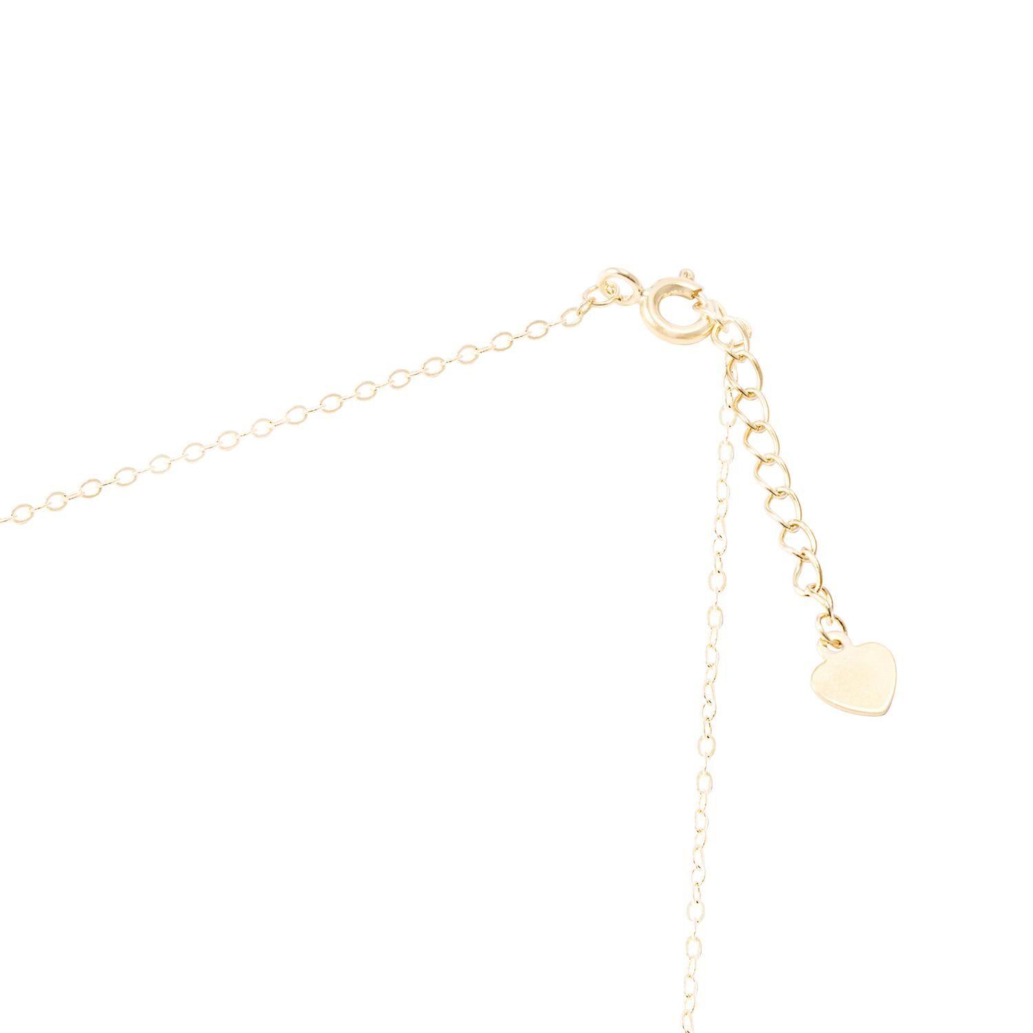 Collar de Plata Esterlina 925 Circulo Circón Revestido en Oro 18kt-2