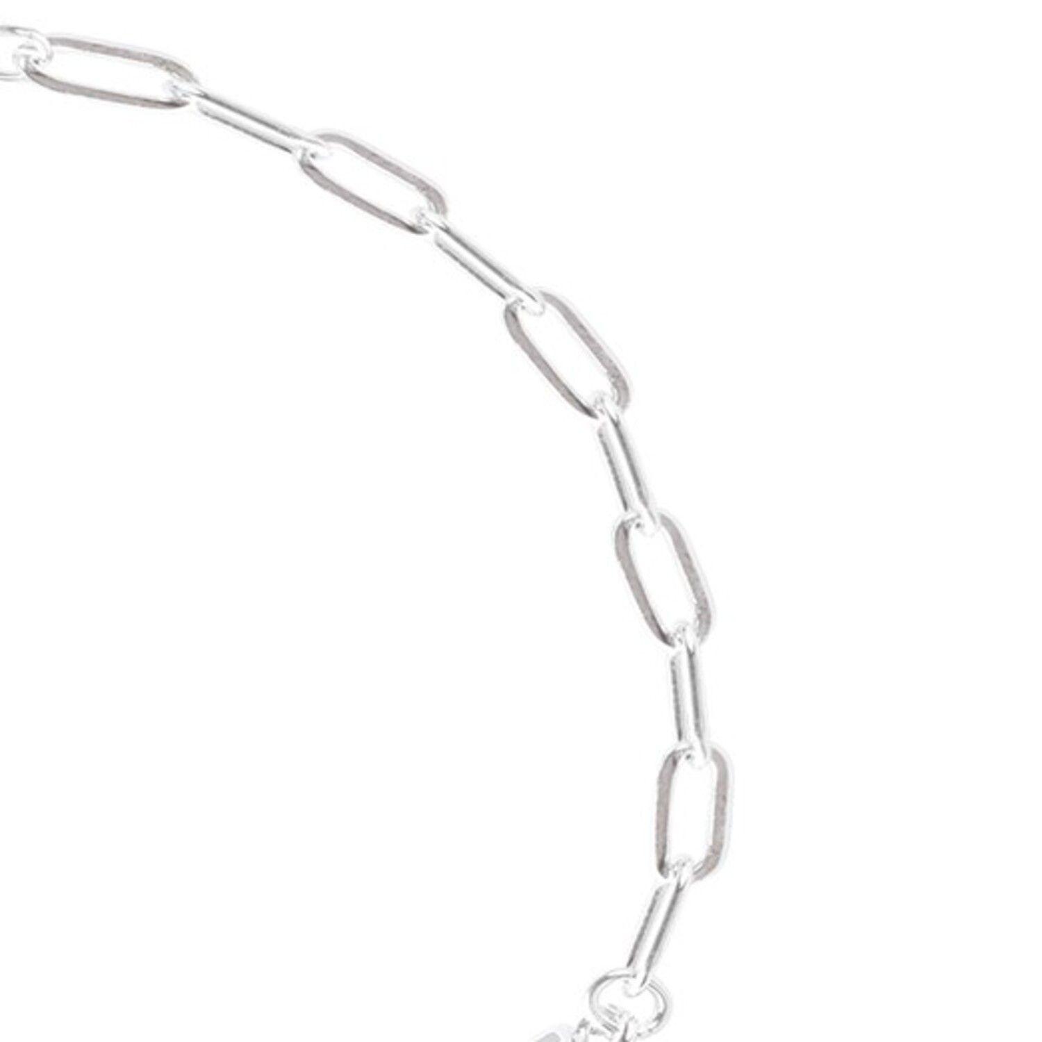 Pulsera de Plata Esterlina 925 Flor Corazón Ajustable-2